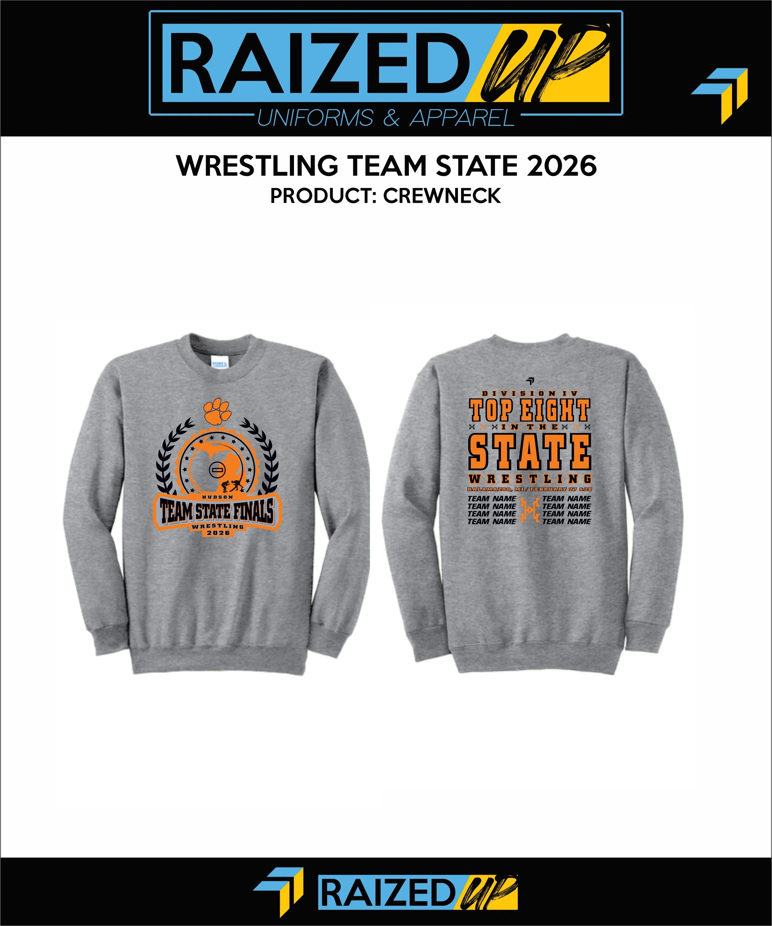 Hudson Team State Softstyle Crewneck Sweatshirt