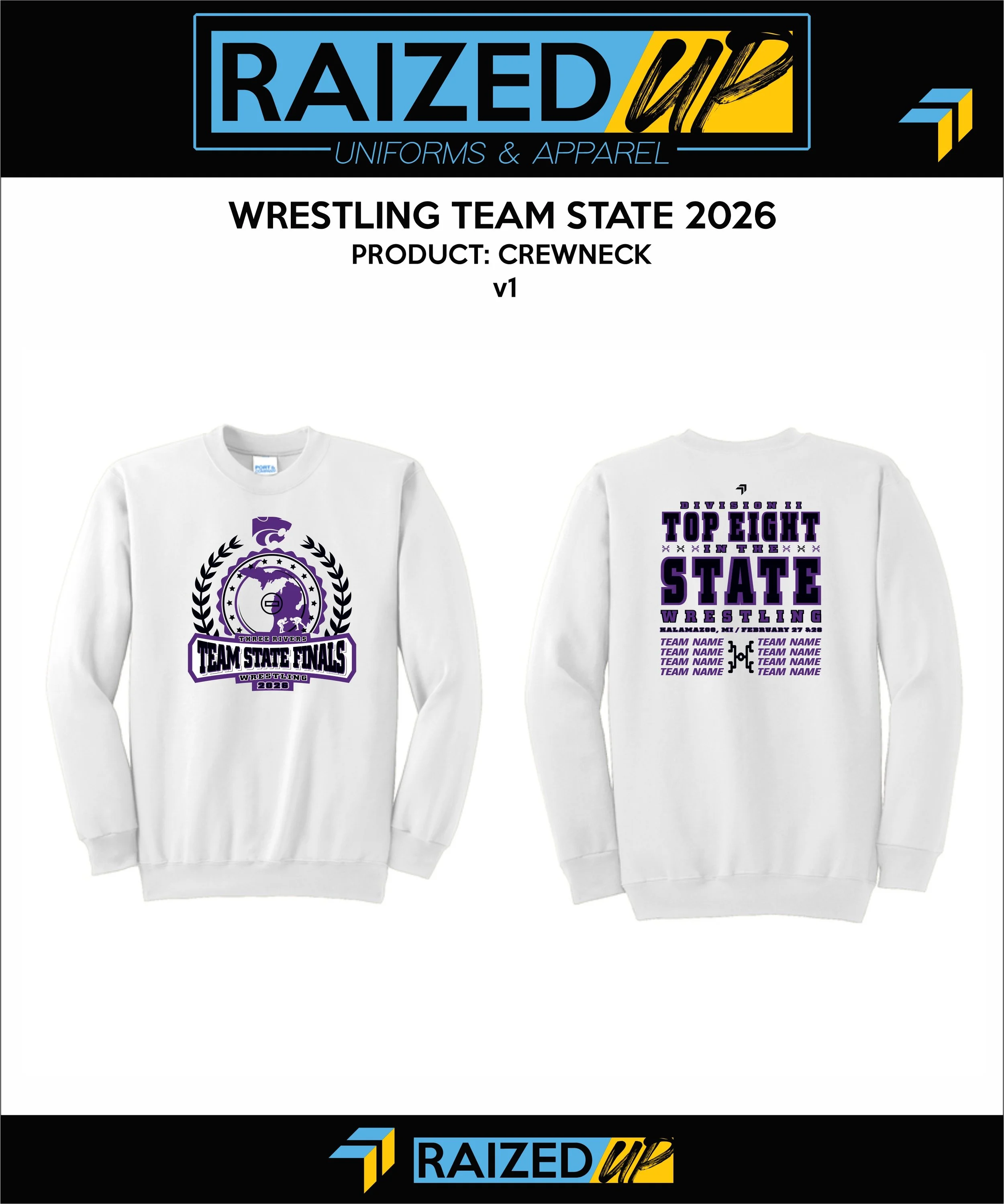 Three Rivers Team State Softstyle Crewneck Sweatshirt
