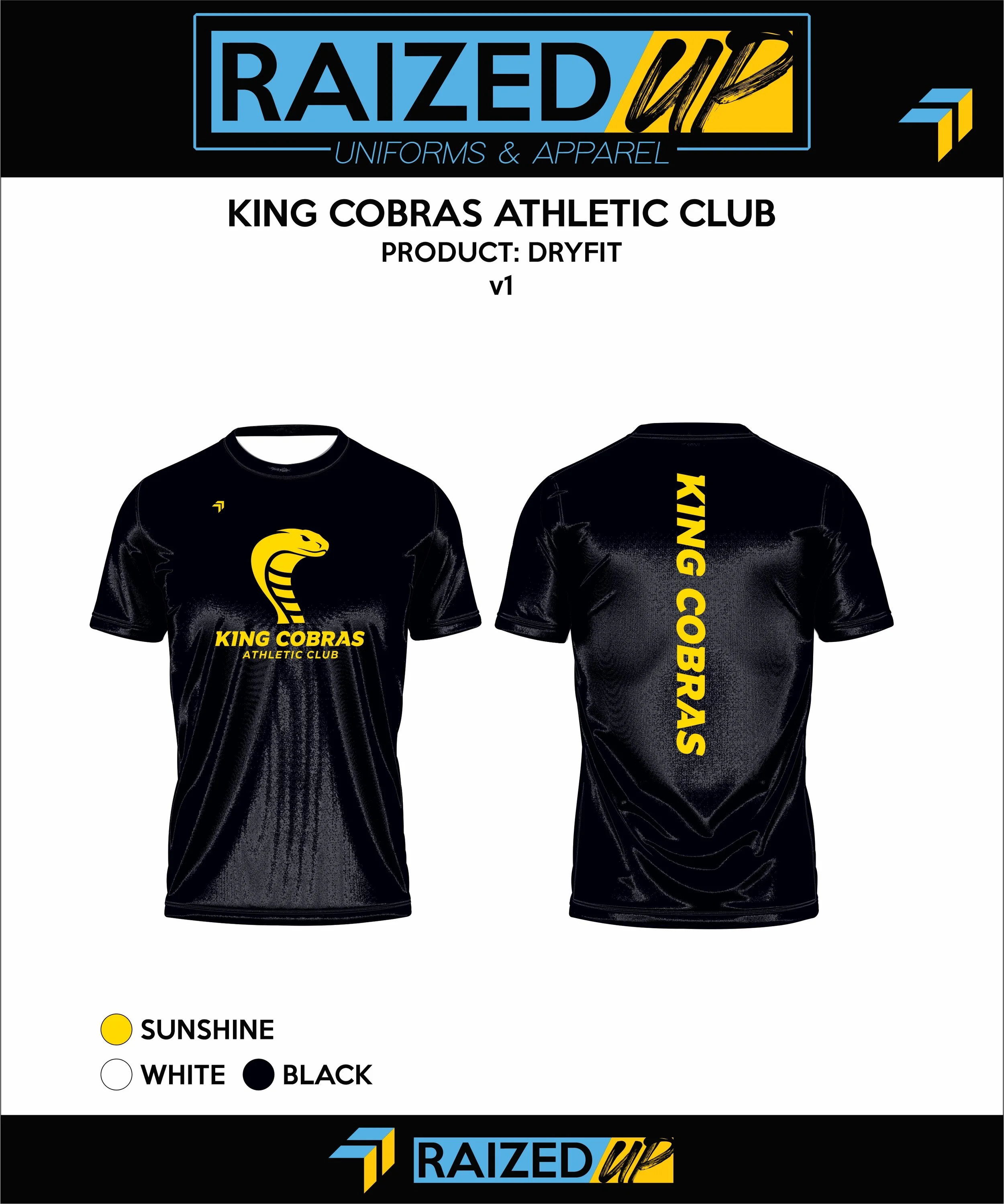 King Cobra Sublimated Drifit Short Sleeve Shirt