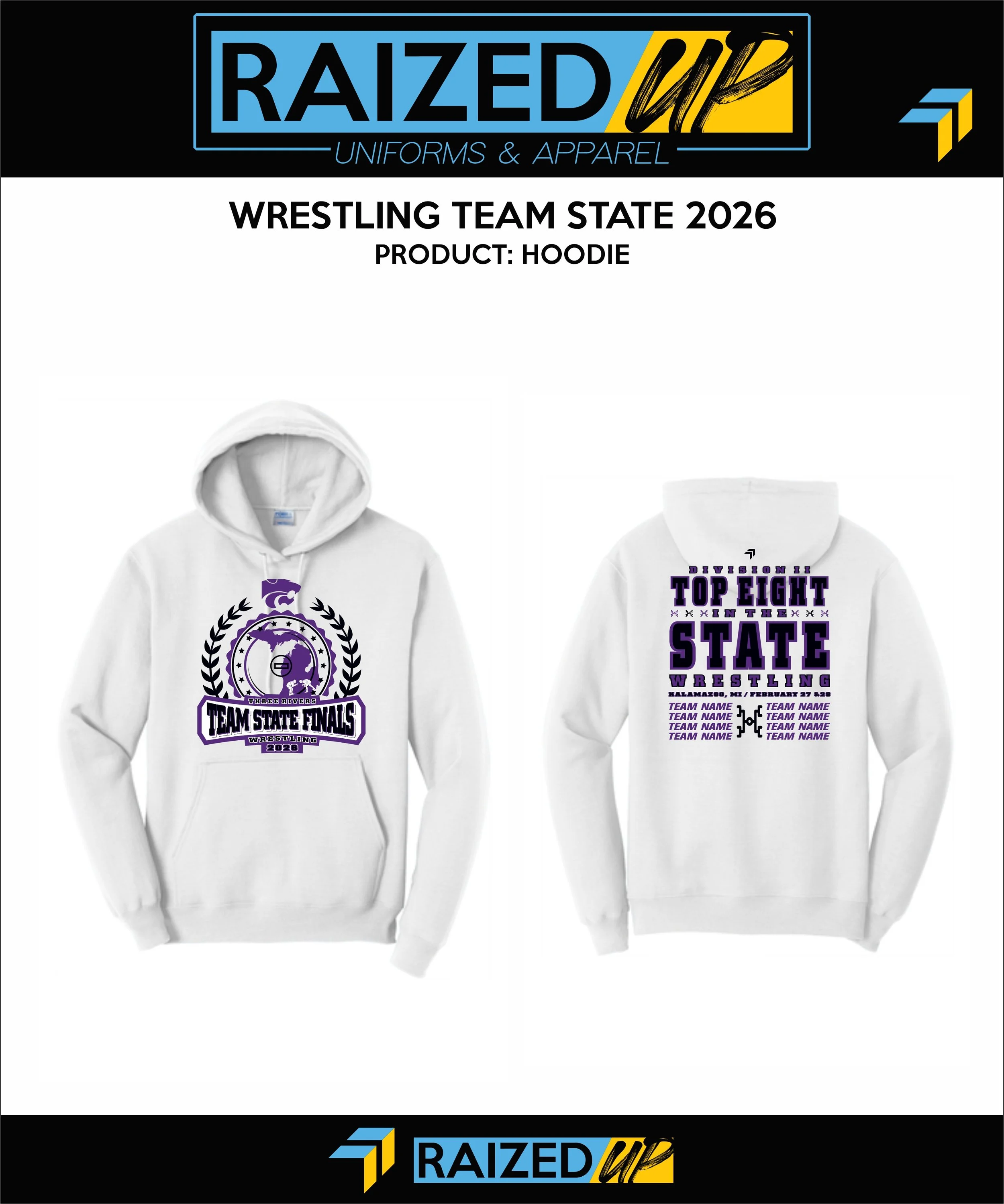 Three Rivers Team State Softstyle® Midweight Pullover Hooded Sweatshirt