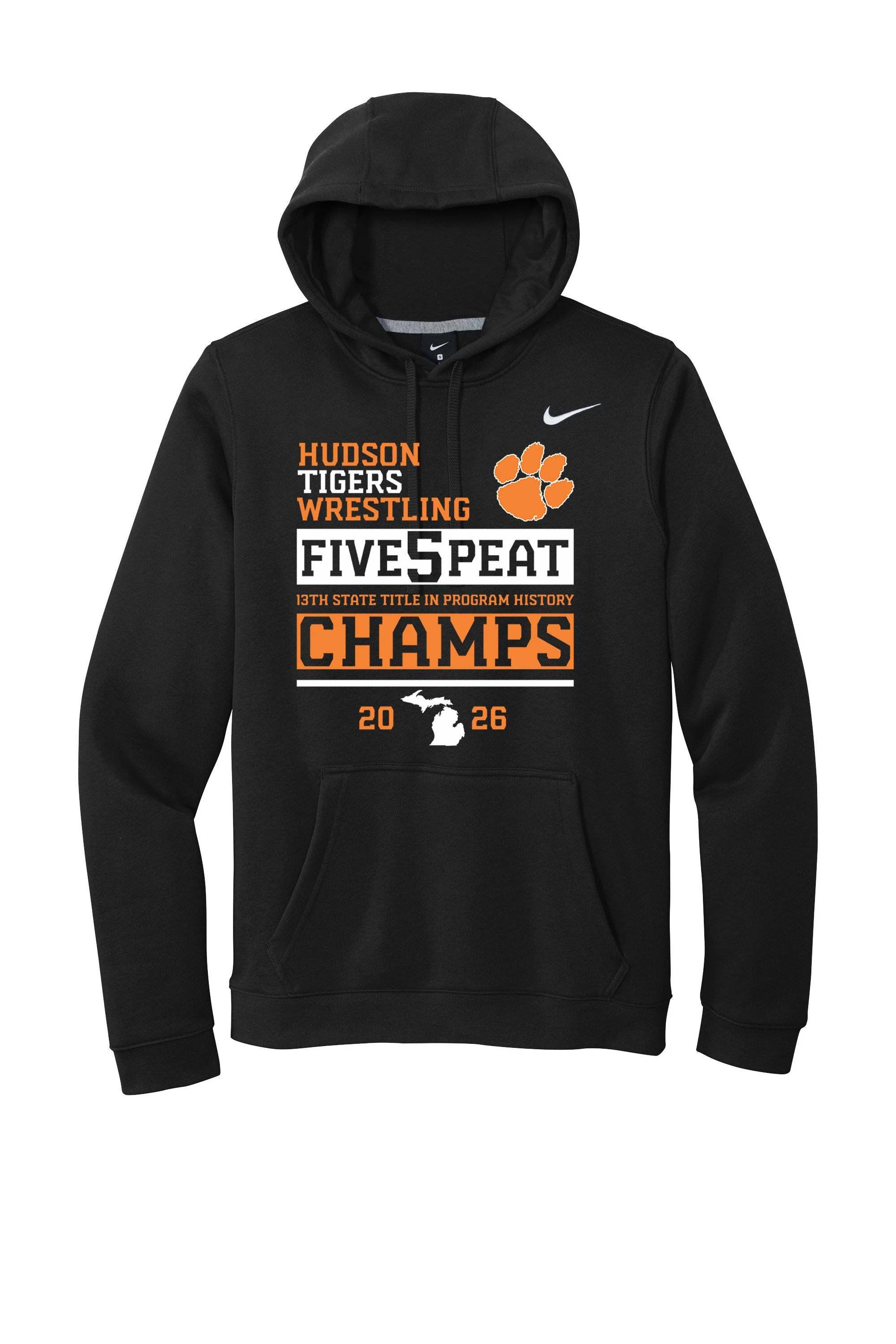 Hudson Nike Club Fleece Sleeve Swoosh Pullover hoodie (NKDR1499)