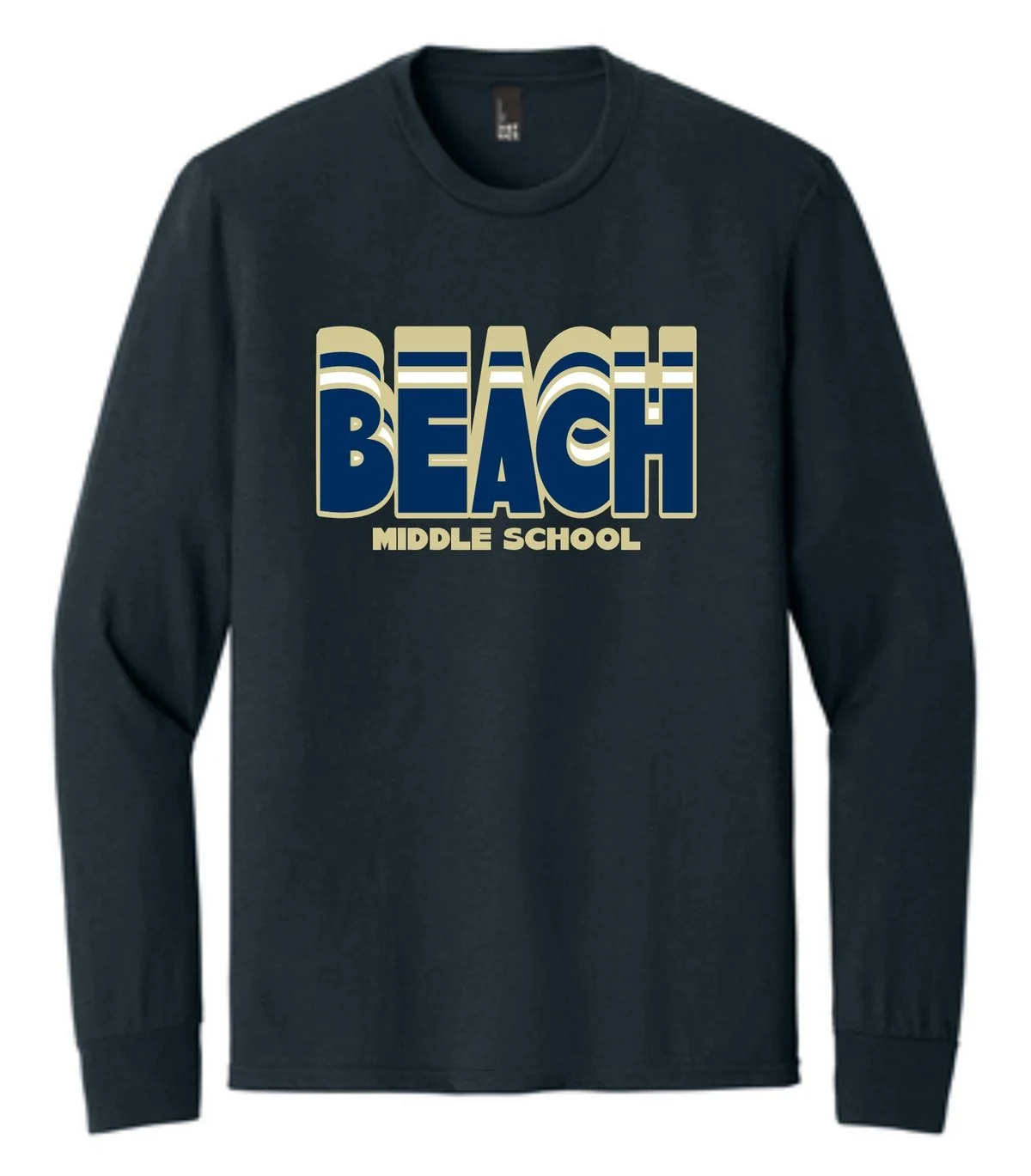 Beach Middle School Triblend Long Sleeve (Design 2)