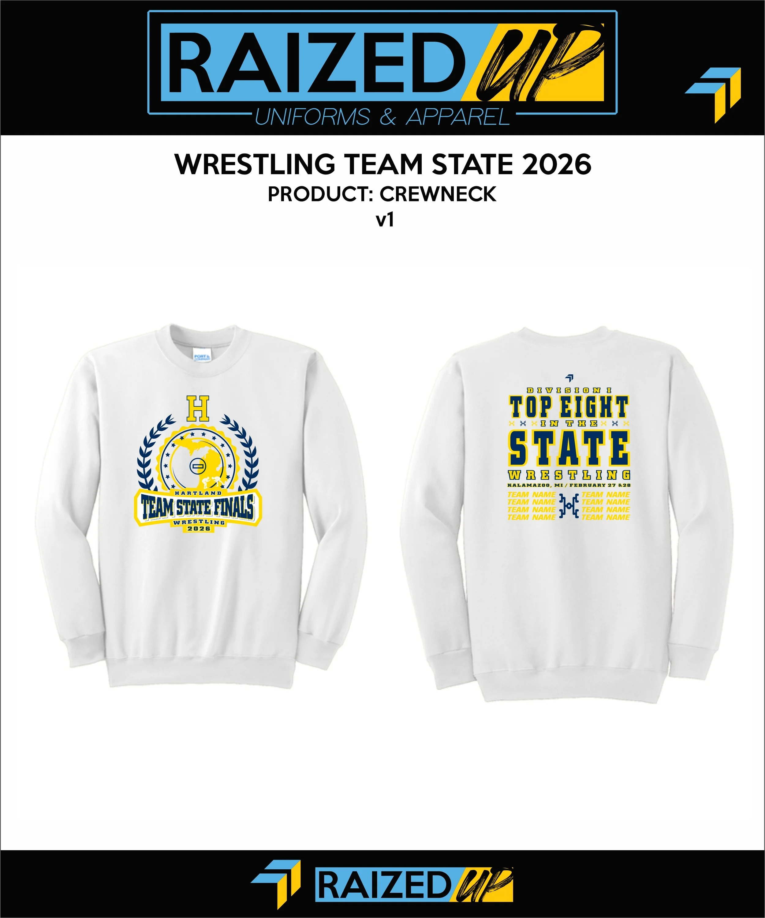 Hartland Team State Softstyle Crewneck Sweatshirt