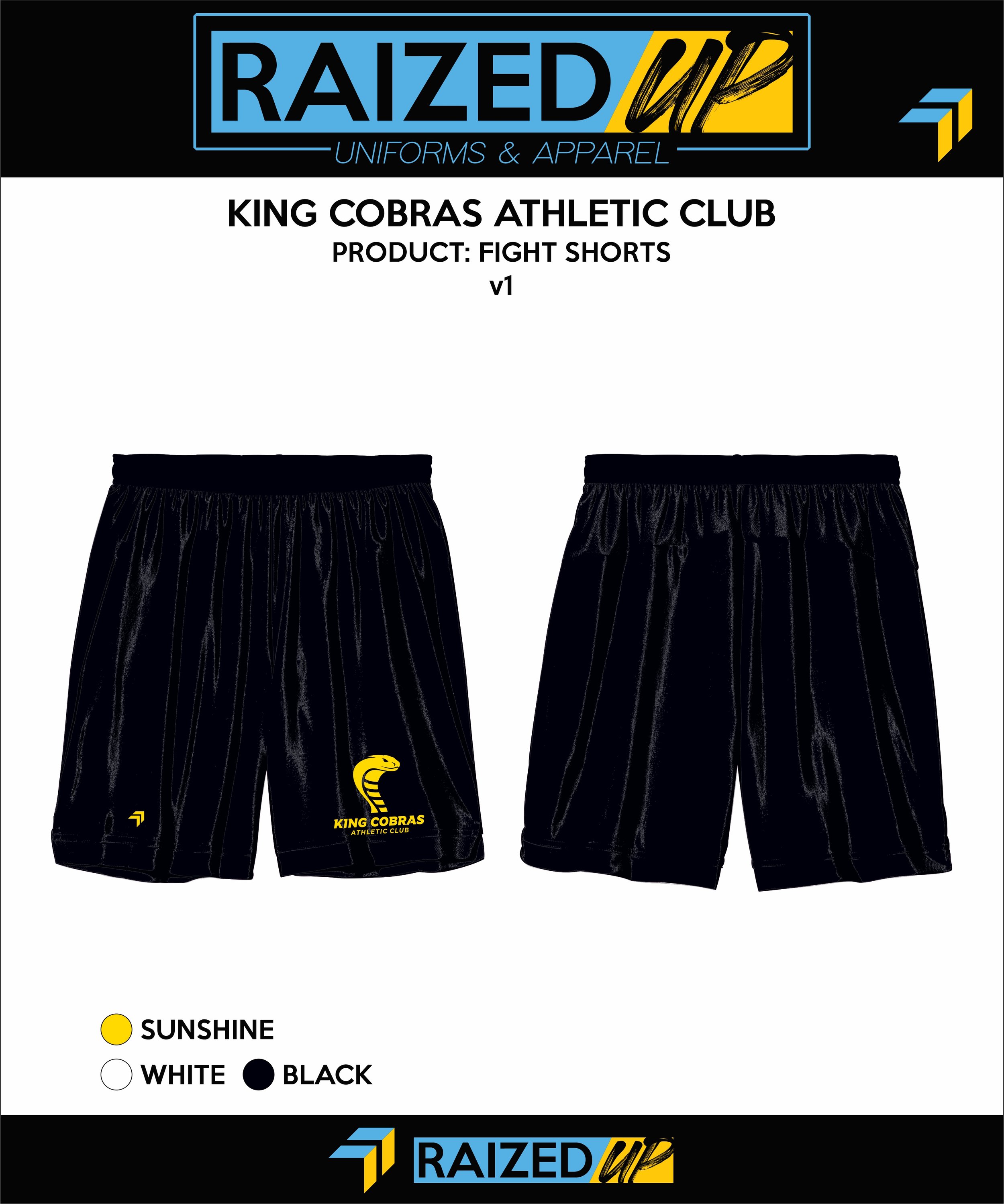 King Cobra Sublimated Training Shorts