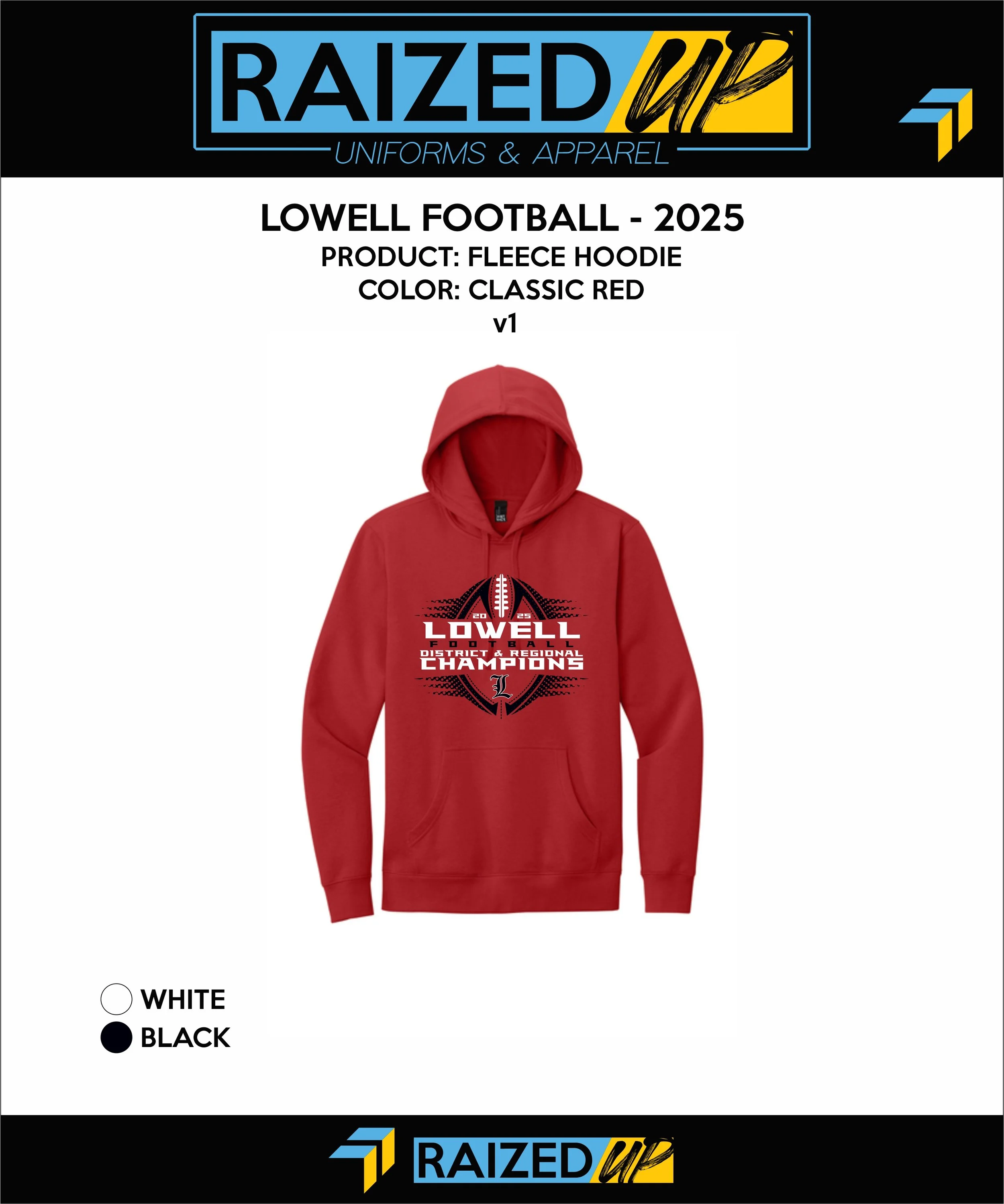 Lowell Football District/Regional Hoodie