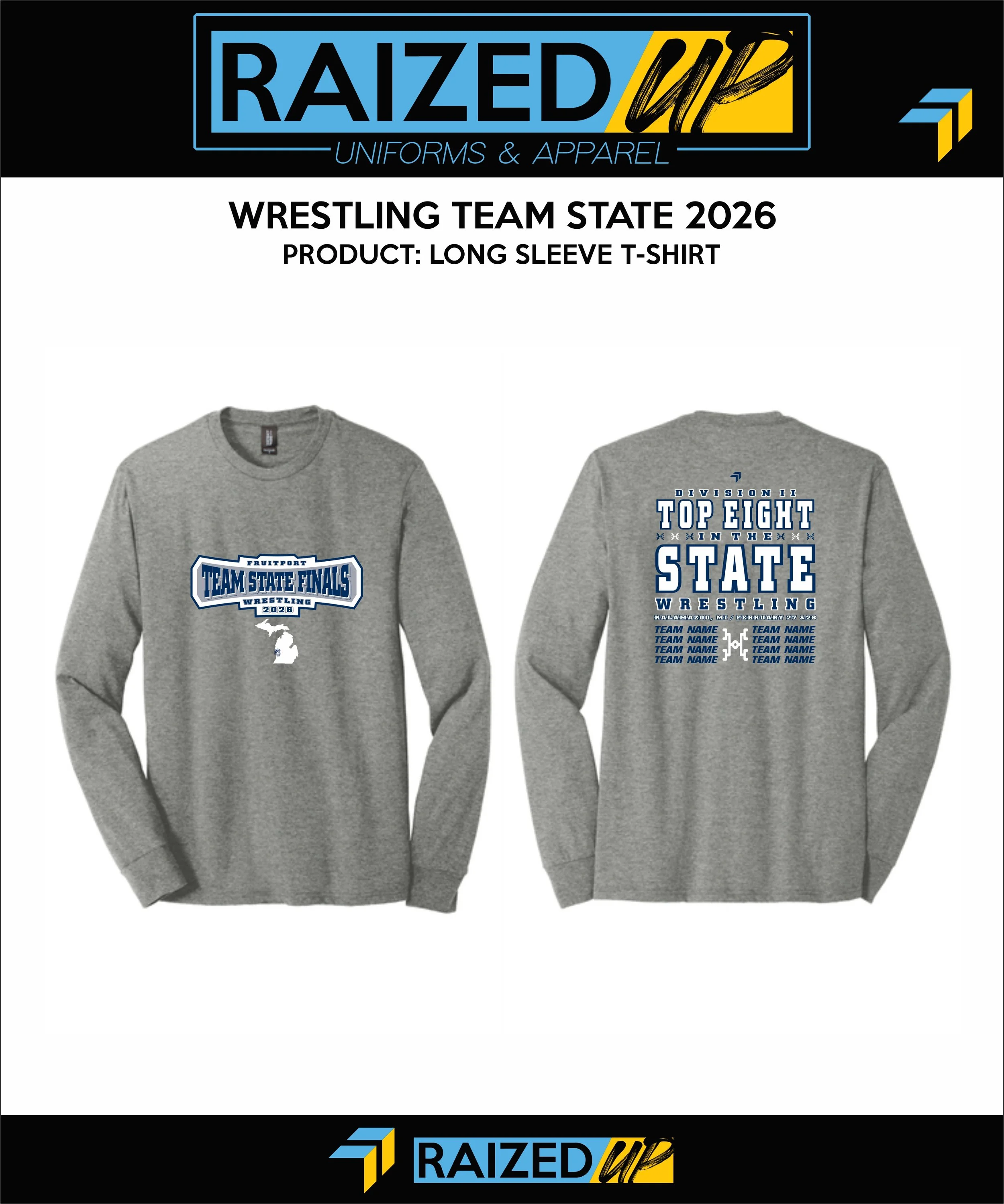 Fruitport Team State Long Sleeve Shirt