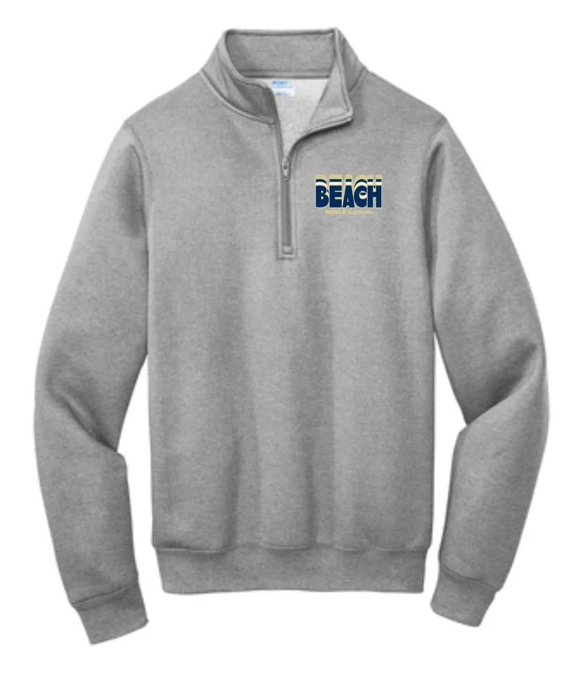 Beach Middle School Fleece 1/4 Zip Pullover (Design 2)