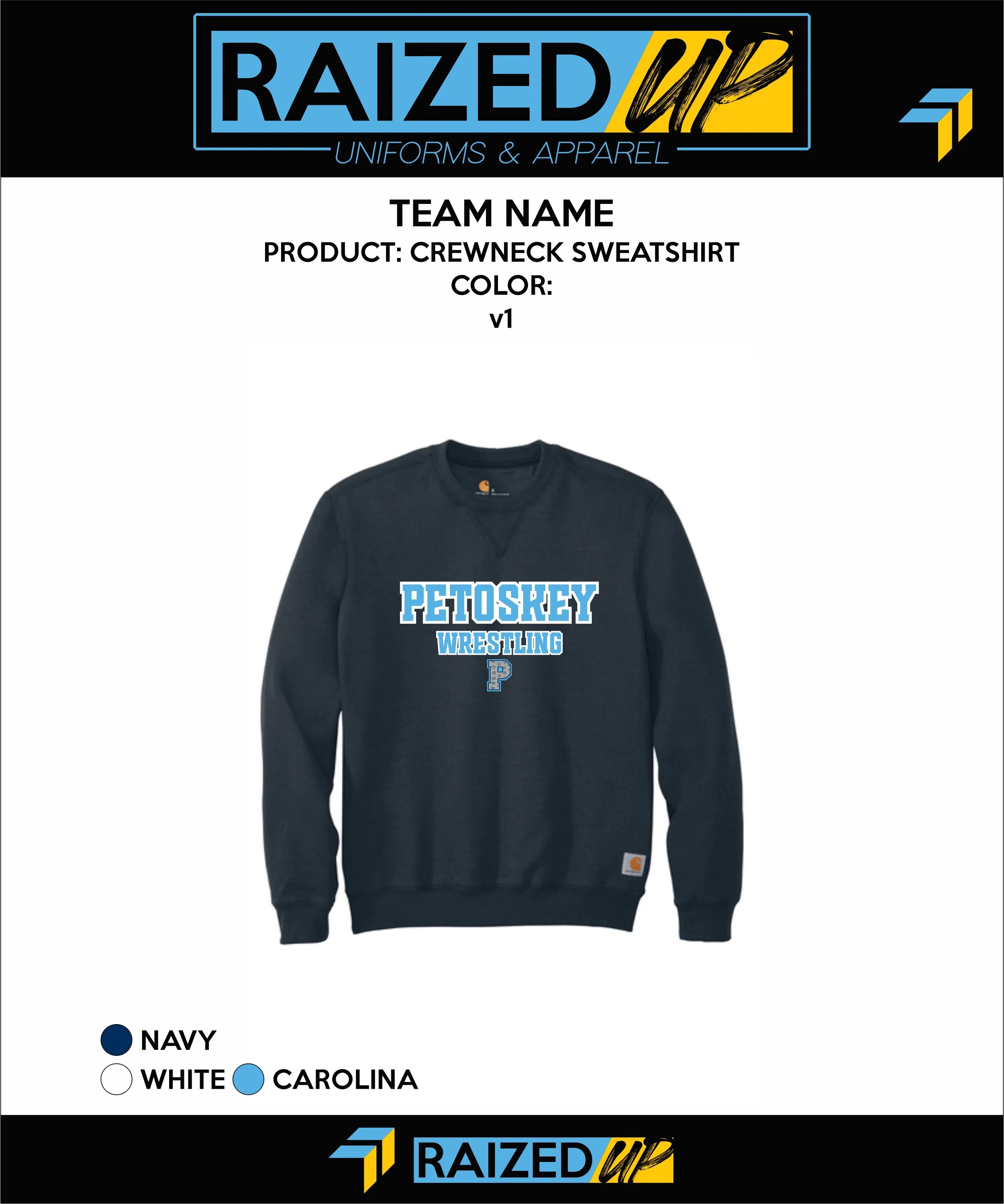 Petoskey Wrestling Carhartt Crewneck