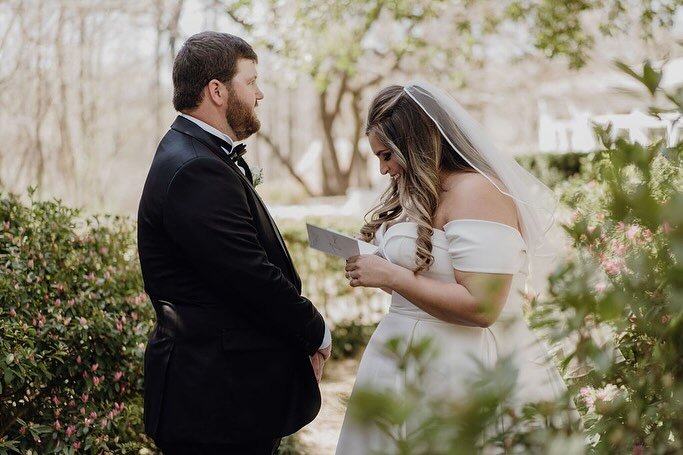 There&rsquo;s nothing quite like sharing your vows privately with one another.
We are loving this first look trend! Do you plan to share your vows privately or will you read them during your ceremony? Let us know your thoughts in the comments!

Photo