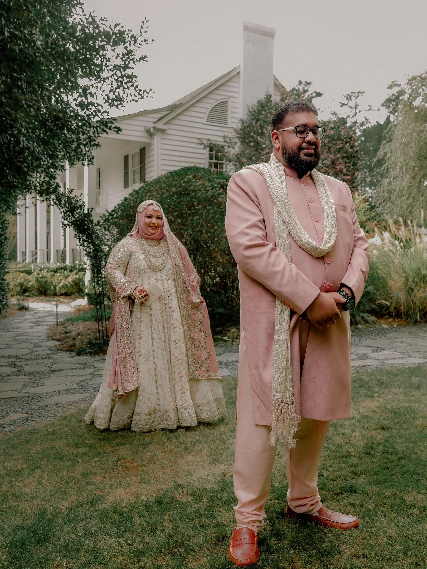 Happy #firstlookfriday! From stunning details to heartfelt glances, these two brought the magic of their culture to life in every frame. Sharing a quiet, emotional first look where they declared their private vows to one another before stepping into
