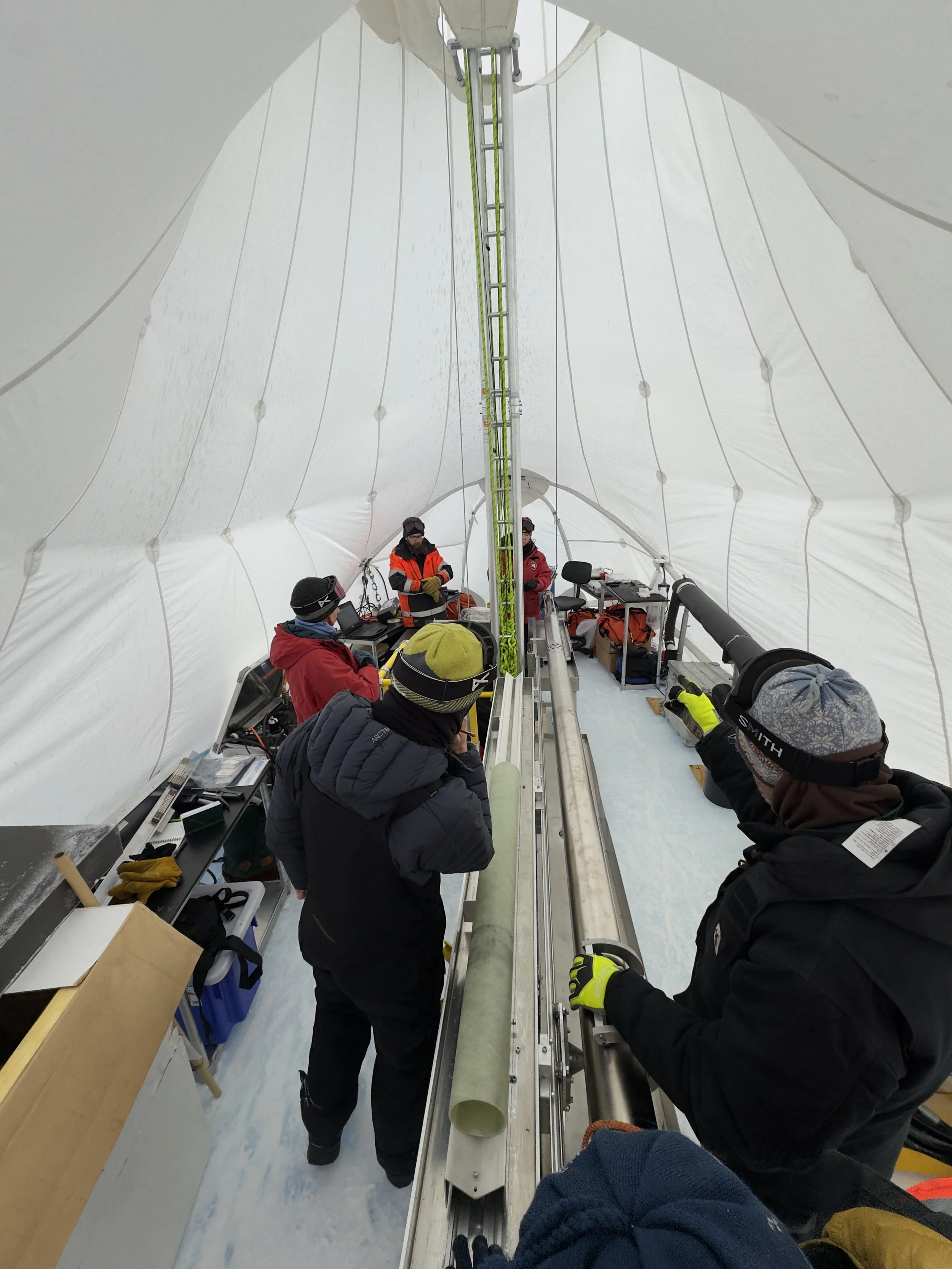   The inside of the Shallow Wet Drill tent.  