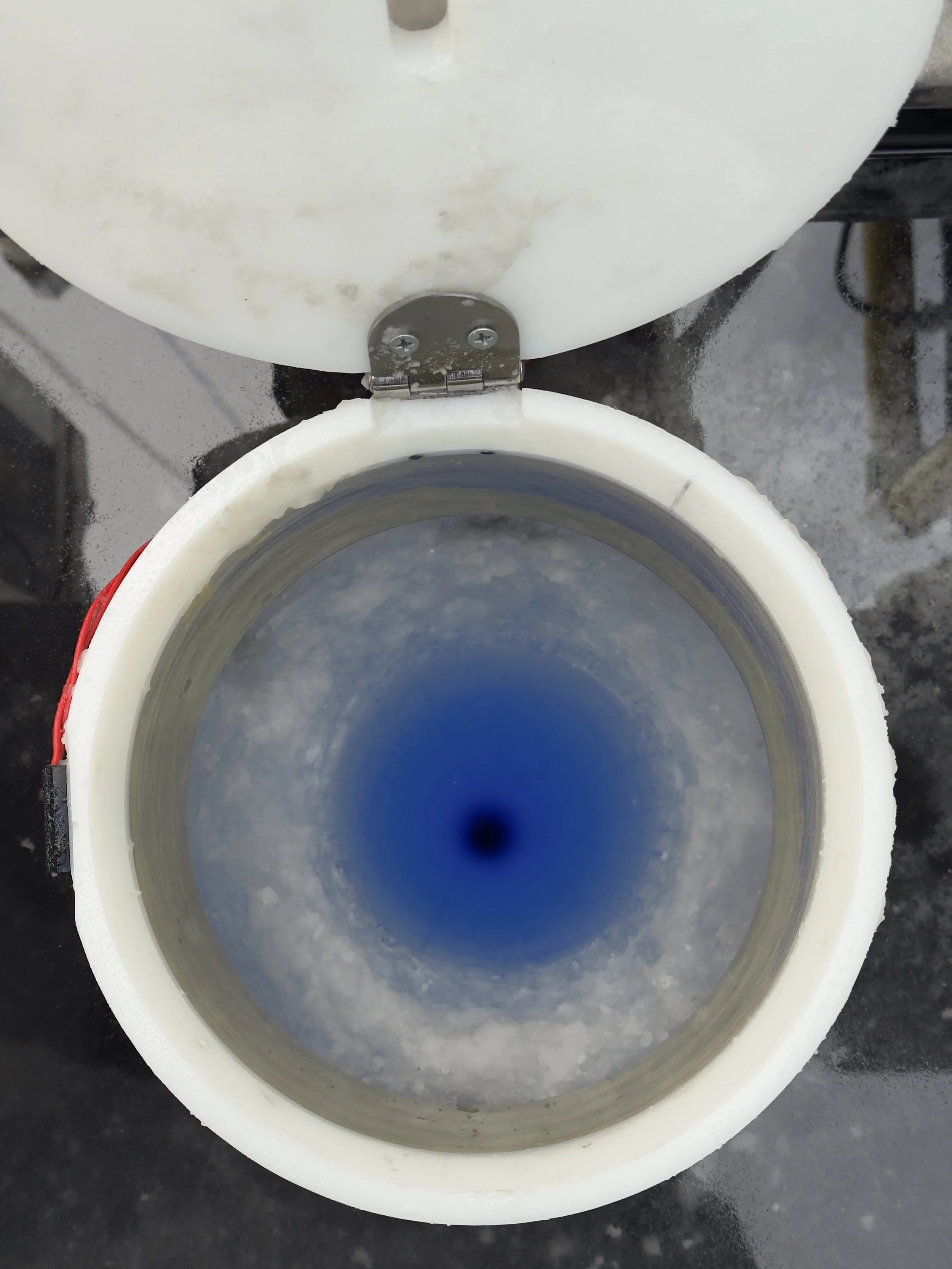   A peak inside the Shallow Wet Drill borehole.  