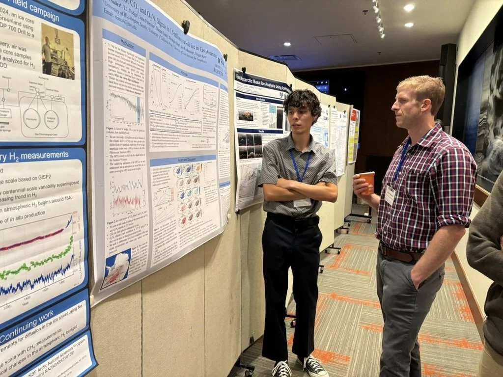 UndergraduateMarc Sailer explaining his research at the COLDEX annual meeting.