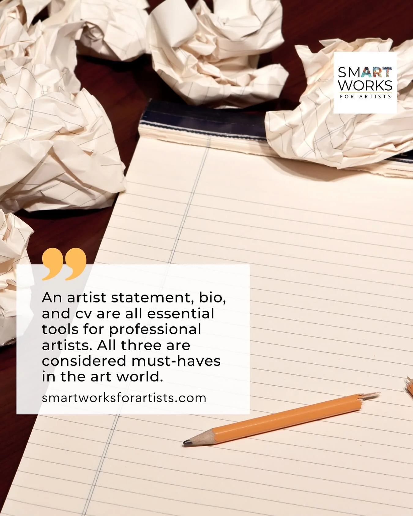 In addition to your stellar art, your website needs to have an artist statement, bio, and cv. We can help you create all three- if you already have them, we&rsquo;ll fine tune all of them! It&rsquo;s all part of the process.

#artistwriting #artistbi