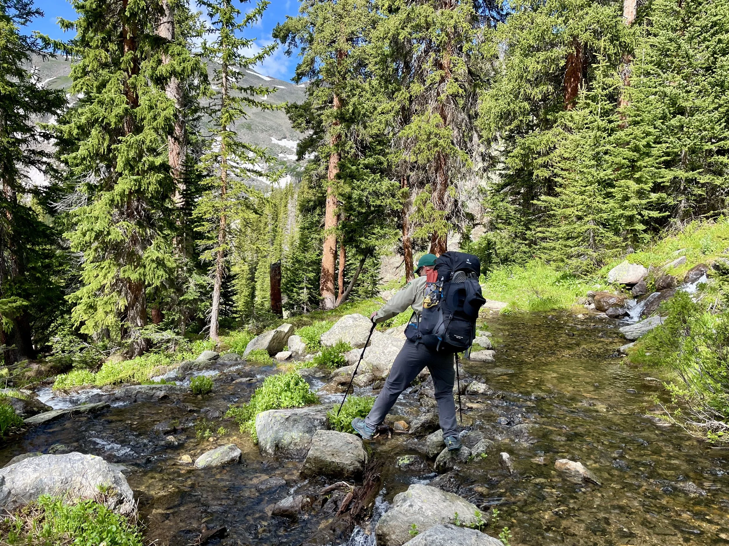 Stream crossings were quite common on this trip!