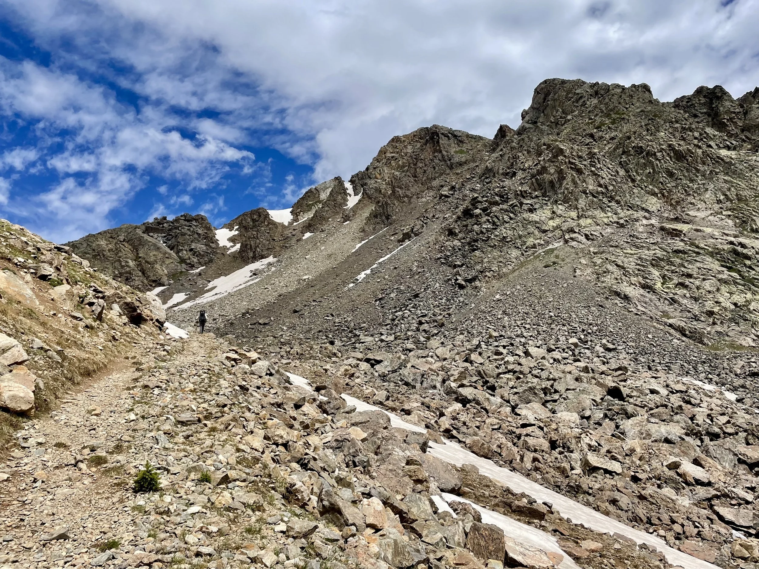 Heading up Fancy Pass