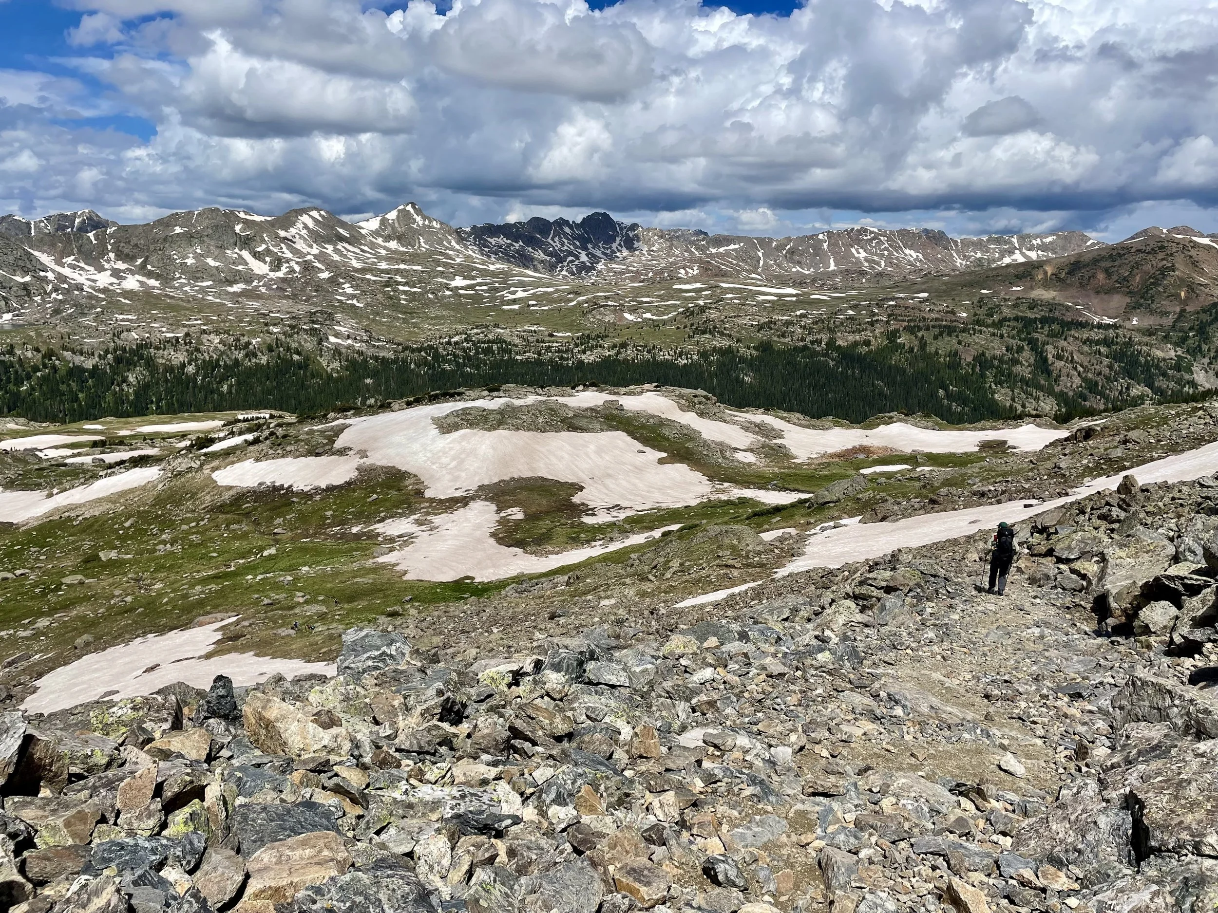 Looking west at the top of Fancy Pass