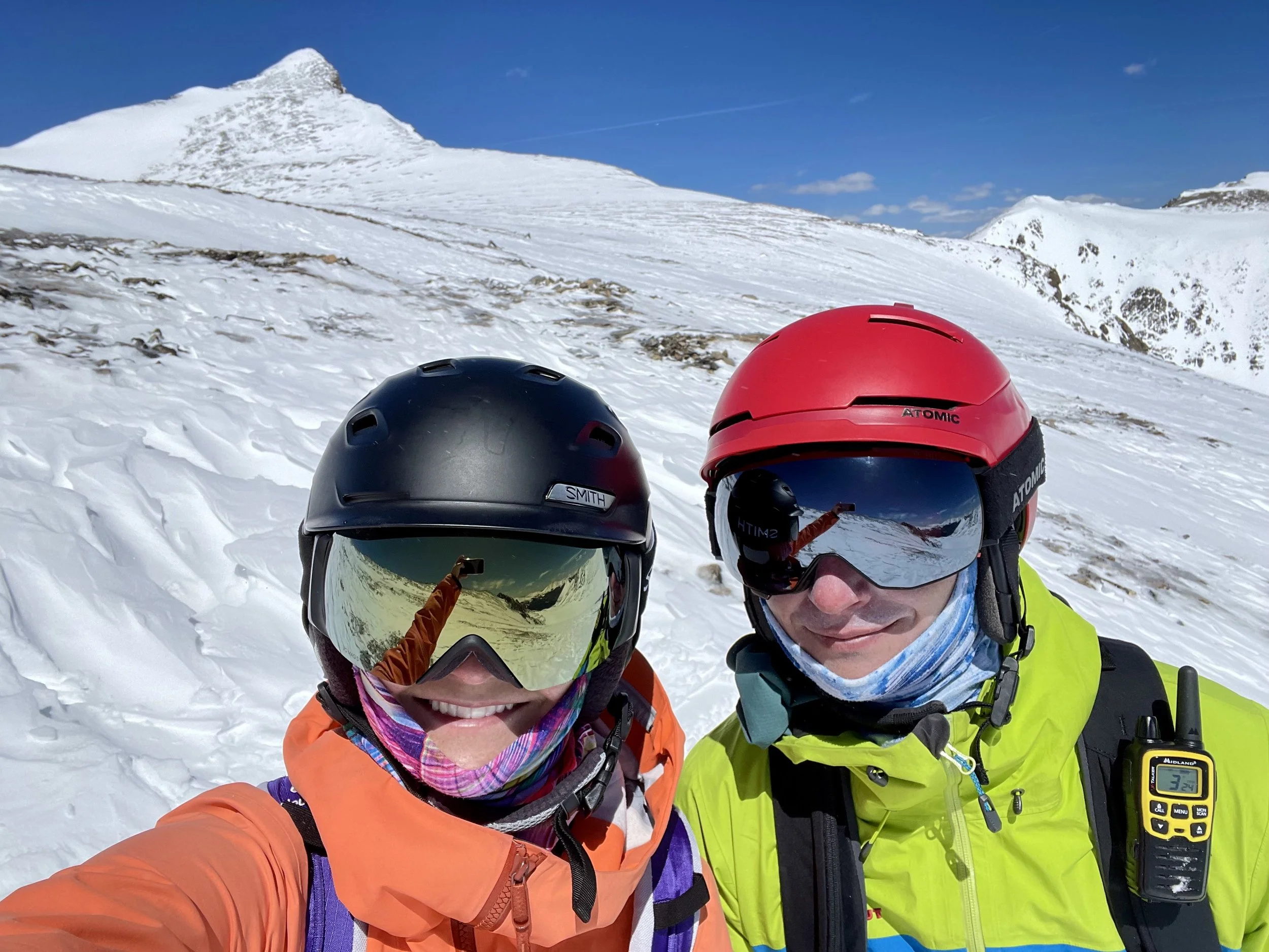 At the top! With Pacific Peak behind us