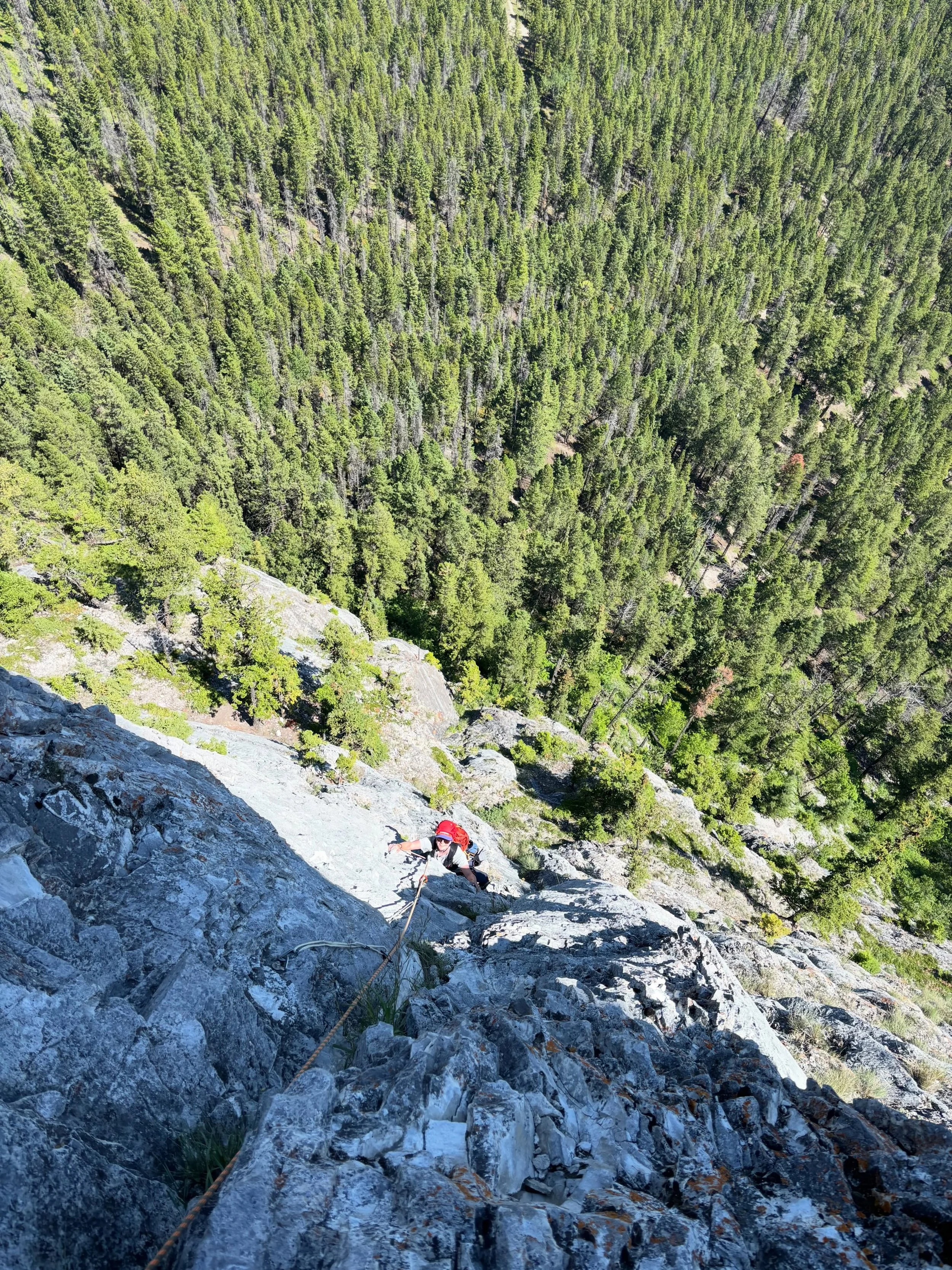 Riverrun 5.11a. 800&rsquo; of fun for me because I made @mikegetsoutside lead the scary pitches ❤️😘