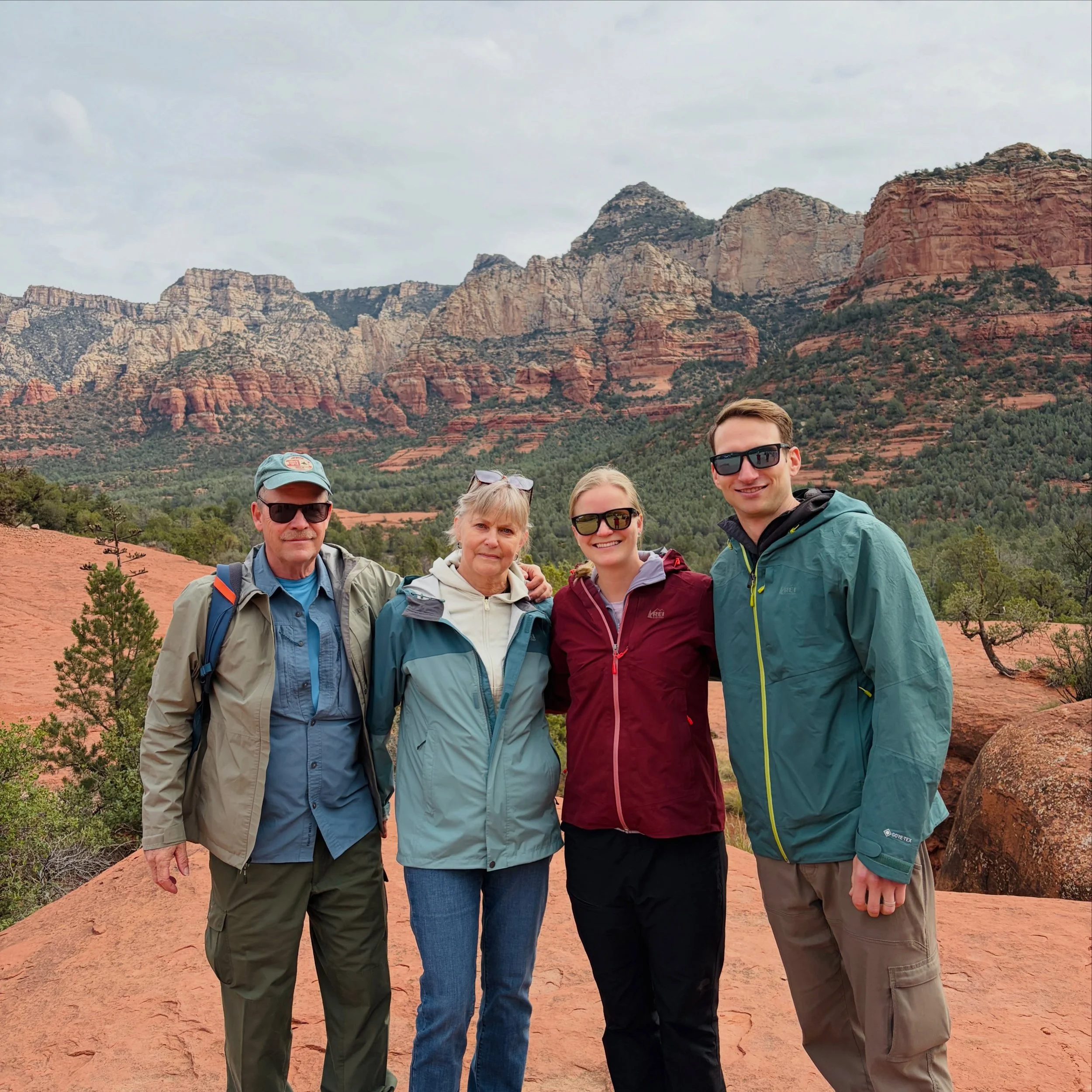 Sedona with Craig and Birgit. When I asked my mom what her favorite moments were, she mentioned the Jeep tour. Please see picture #3 for reference to see what she was like on most of that tour. Did I just figure out where I get my love of doing scary