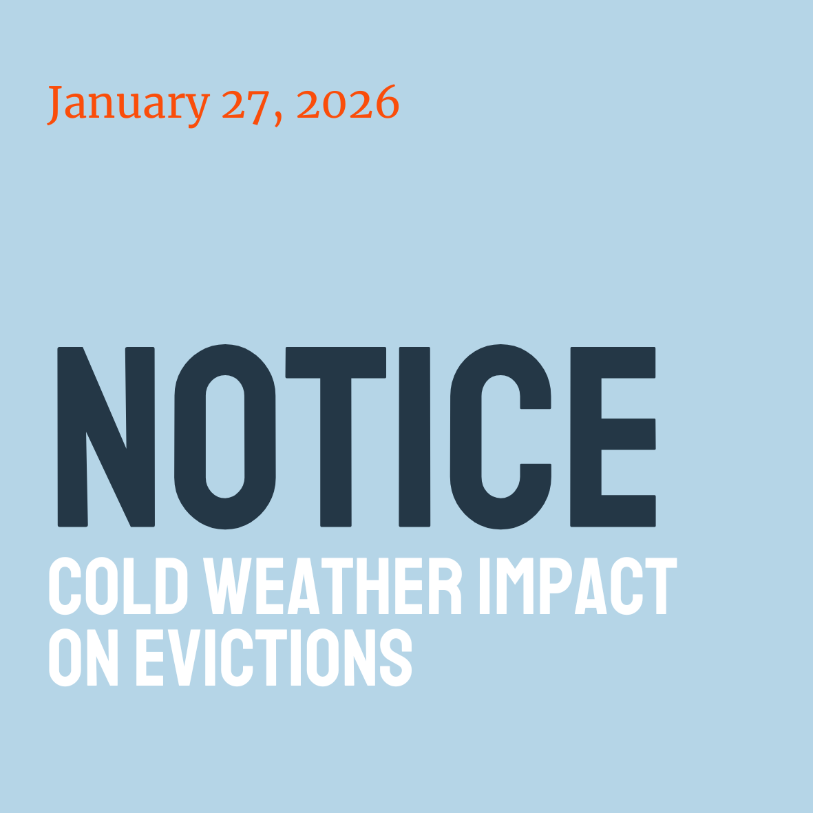 Cold Weather Impact on Evictions