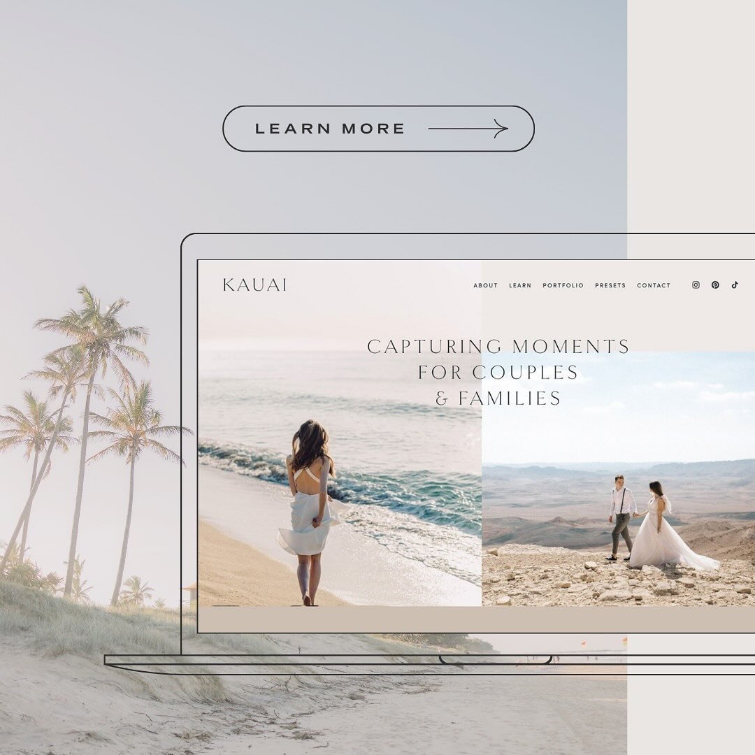 Make waves with this earth-toned beauty. 🌊 

This Squarespace website template kit is just as easy and breezy to soak in, as it is to customize. It&rsquo;s truly packed to the palms with everything you need. 🌴