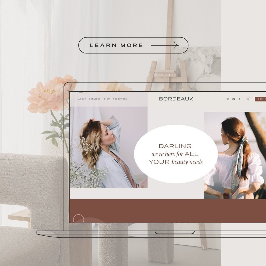 Effortlessly chic and charming, this French classic boasts playful shapes and unique features. 🌸 

Add a little je ne sais quoi to your service-based business with this Squarespace website template, perfect for beauty salons. 💅🏻