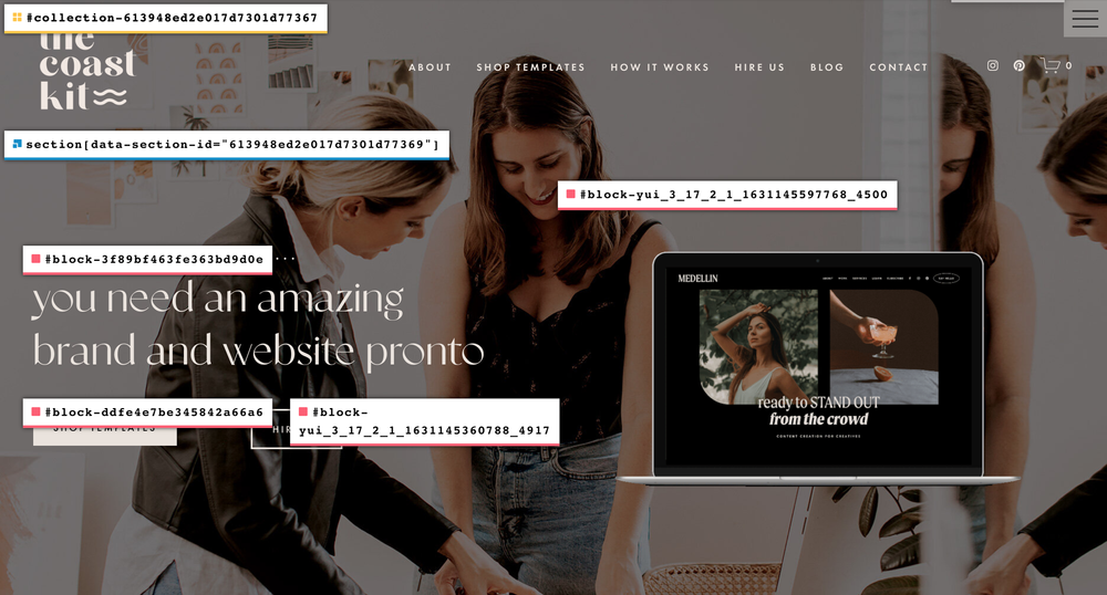 How to add custom CSS Code to your Squarespace website — The Coast Kit