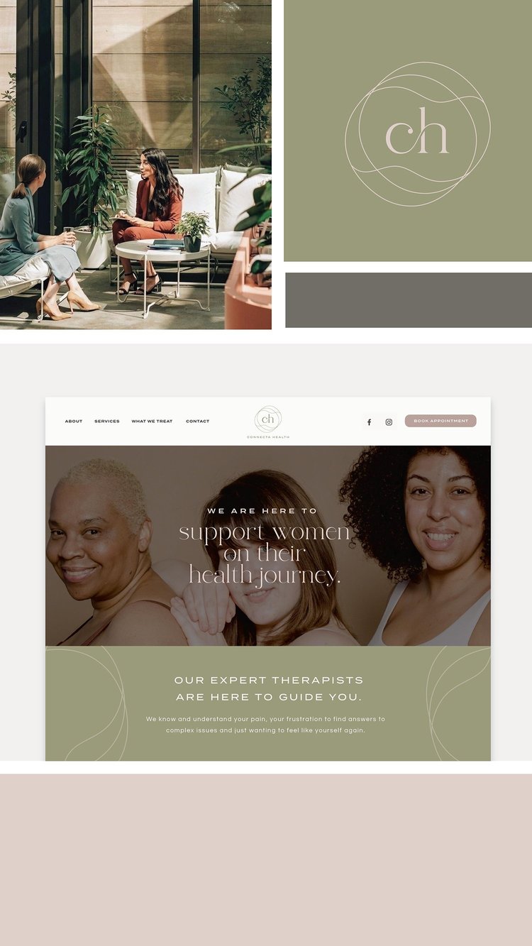Chic, Modern and Feminine Brand Design for Women’s Health Collective, Connecta Health — The
