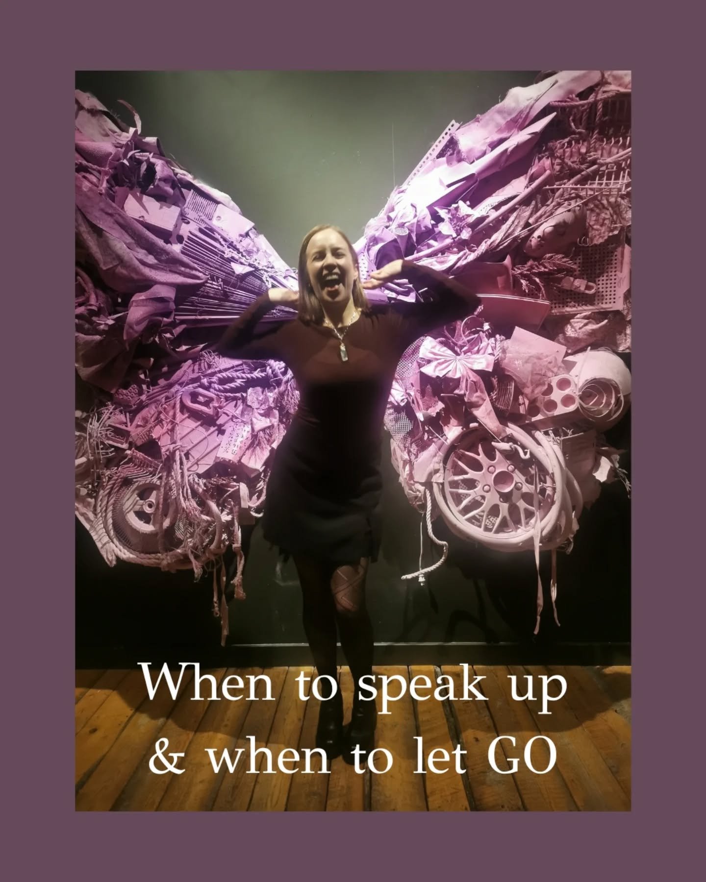 🌸 Speaking up and letting go.

Two of the hardest, yet most freeing things you can do.

✨ Speaking up takes courage.

🌿 Letting go takes trust.

🦋 Both are wings of the same butterfly &mdash; guiding you to freedom.

Here&rsquo;s to courage, conne