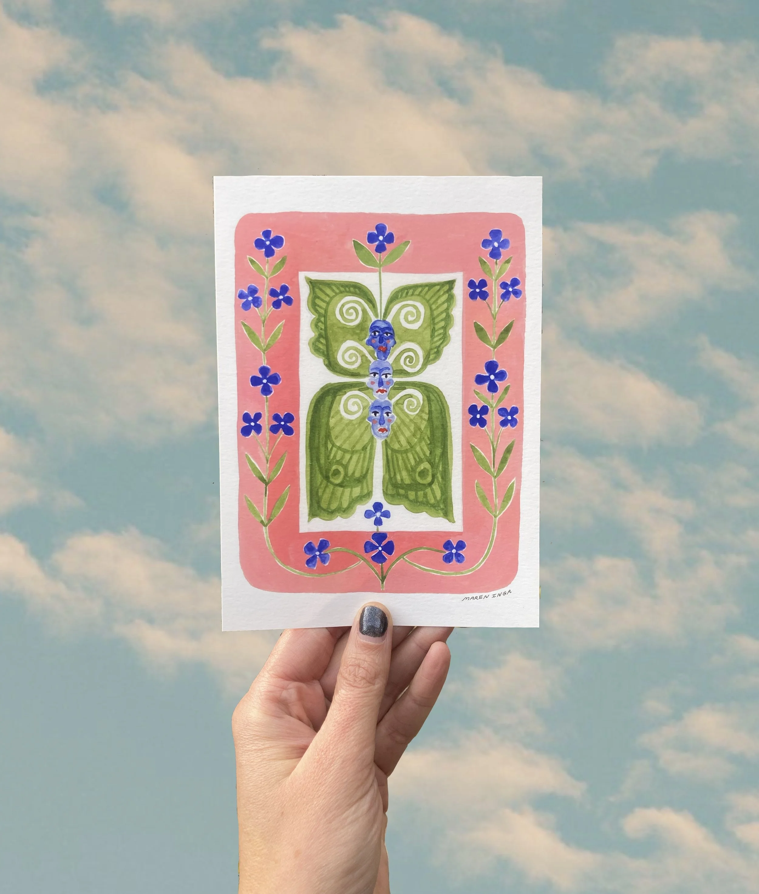 Butterfly Three Times, Print