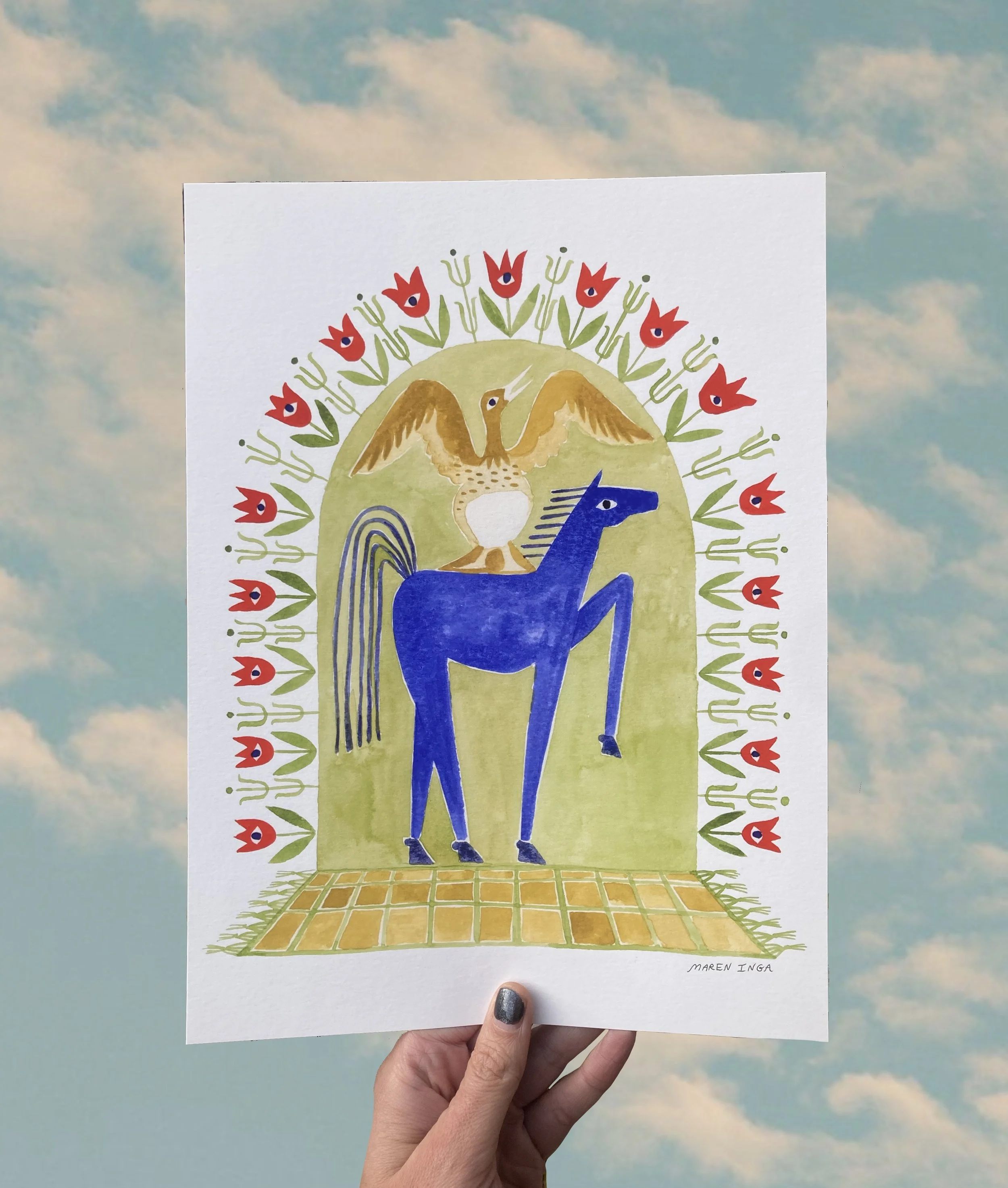 Through The Tulip Door, Print