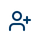 Person icon with addition sign