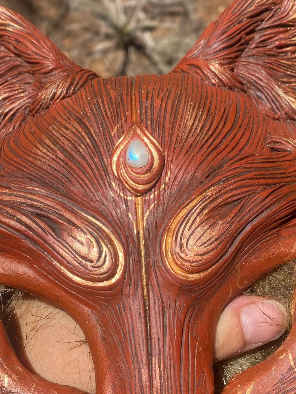 Sacred Third Eye Droplet Kitsune — Meisha Mock's Shrine of Creation