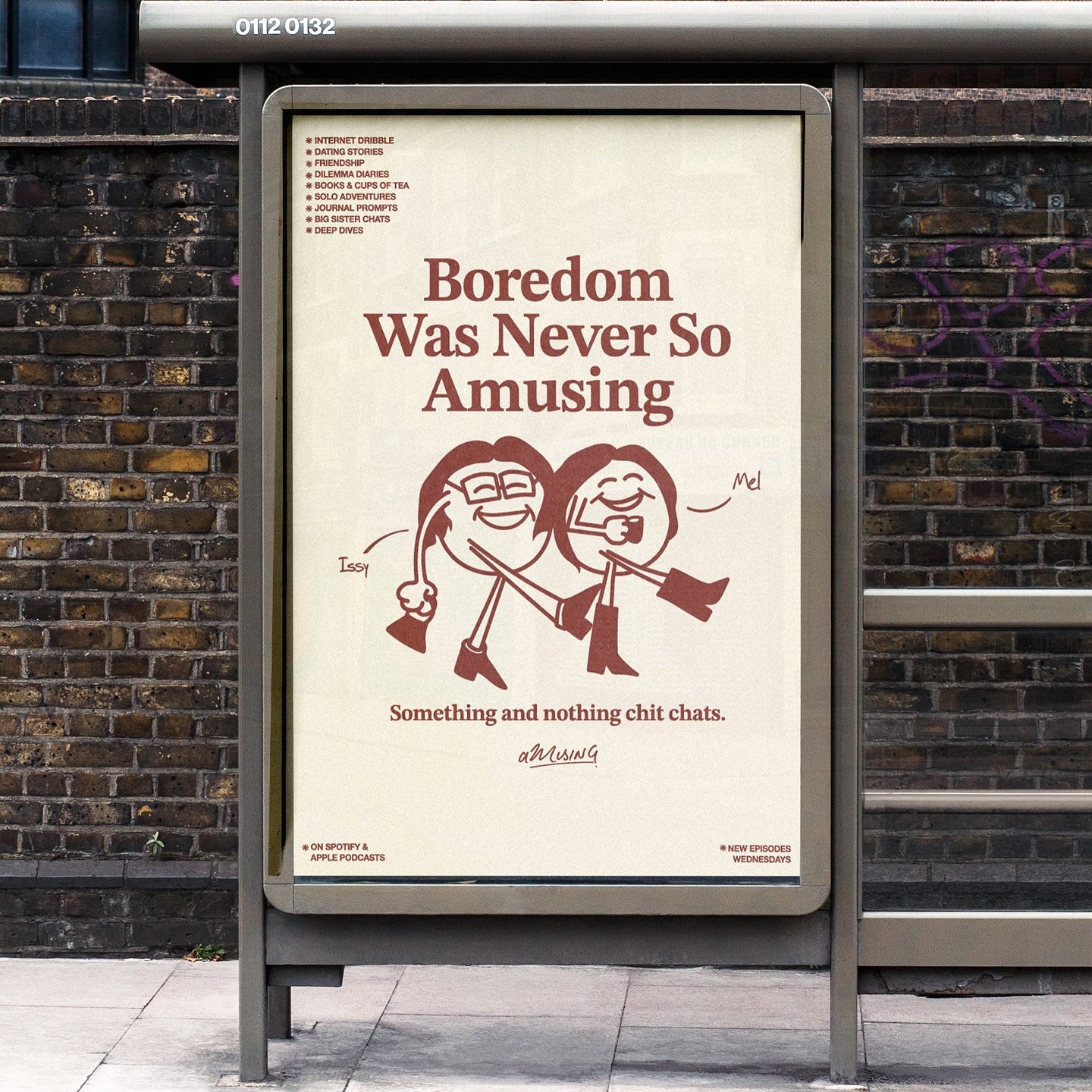Amusing is the podcast where boredom meets fun. Whether it&rsquo;s a recap of your local McDonald&rsquo;s reviews or a lesson on pyramid schemes, the brand&rsquo;s strength lies in its randomness, relatability, and the genuine friendship between host