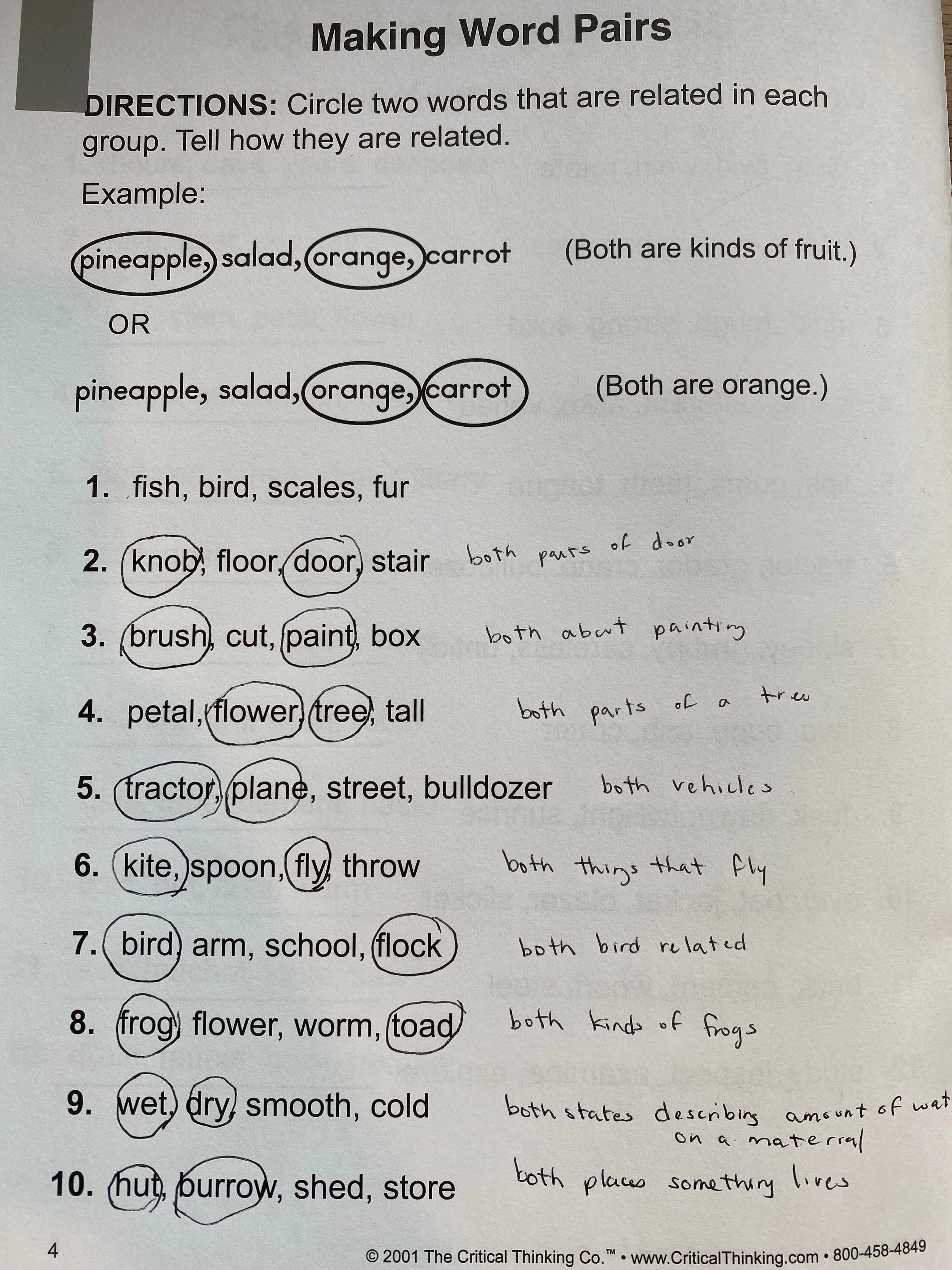 Word pairing... I love how his brain works