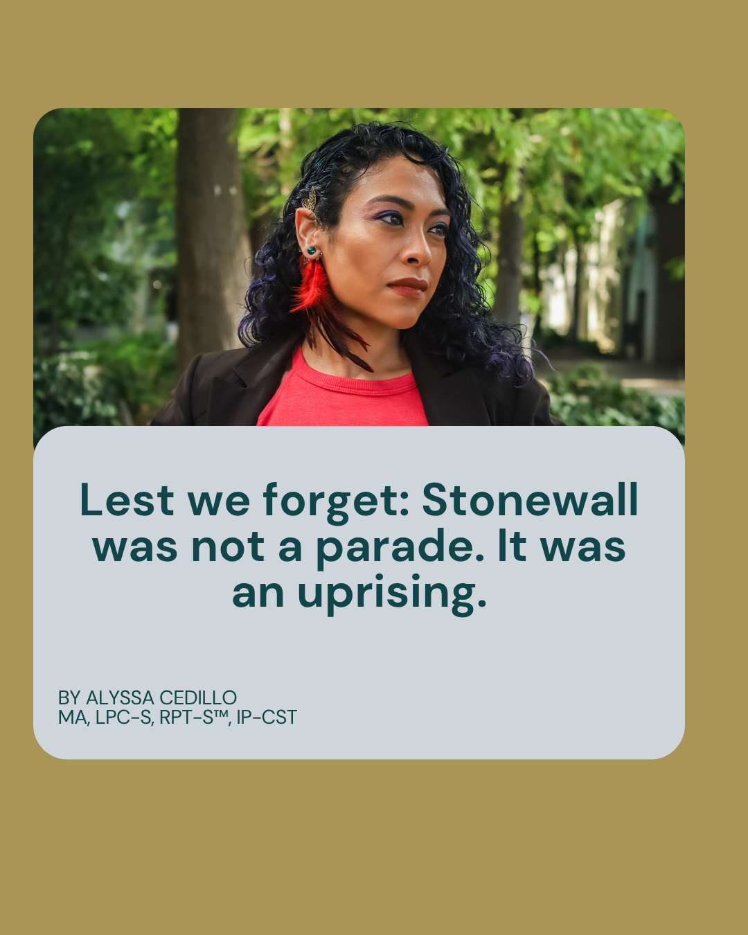 Lest we forget: Stonewall was not a parade. It was an uprising.