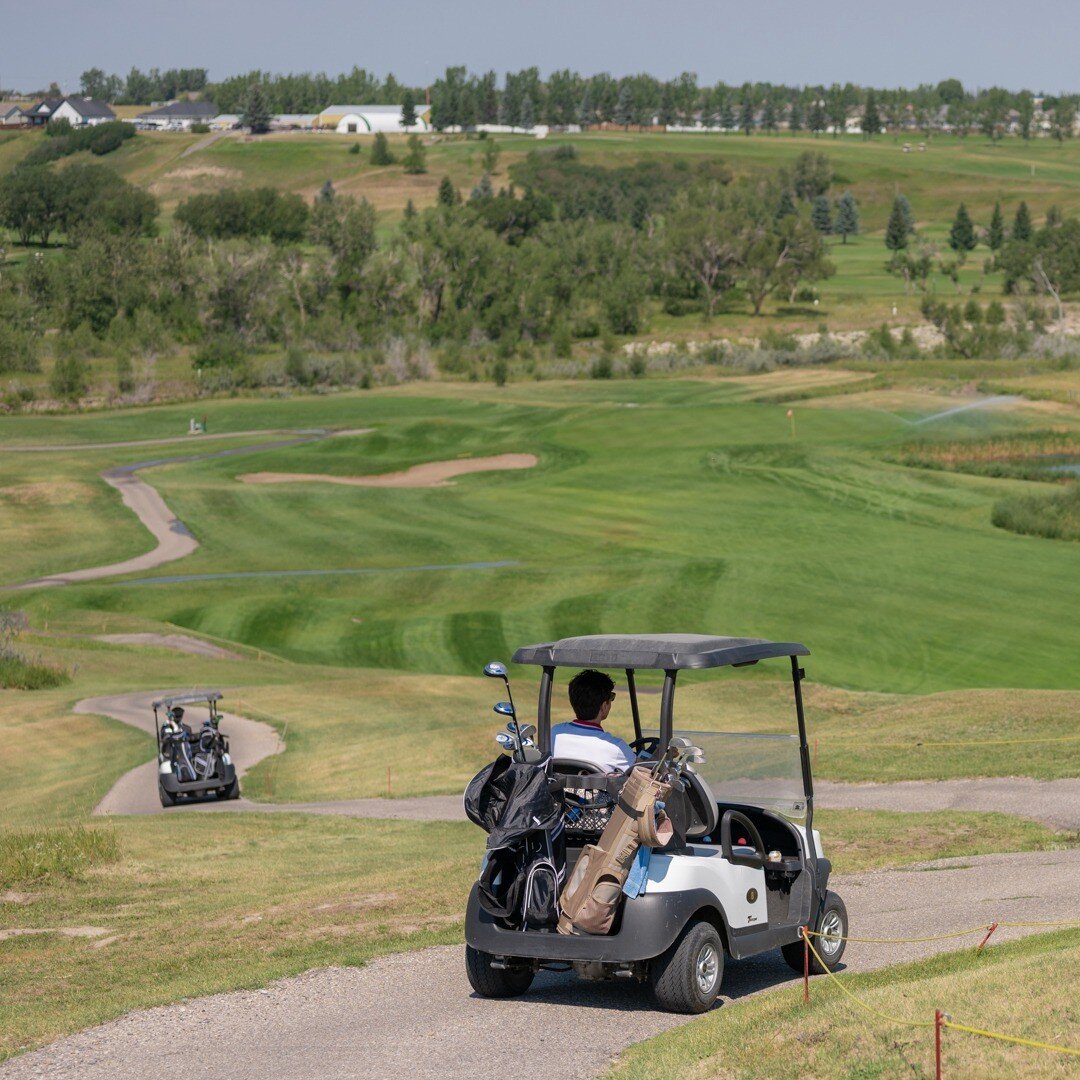 With all of the elevation changes, @golfleecreek can be a challenging place to play. Because of this unique topography, the course also happens to be an exciting place to drive a cart. 

#golfleecreek #golf #explorecardston #golflife #myalbertasw #ex