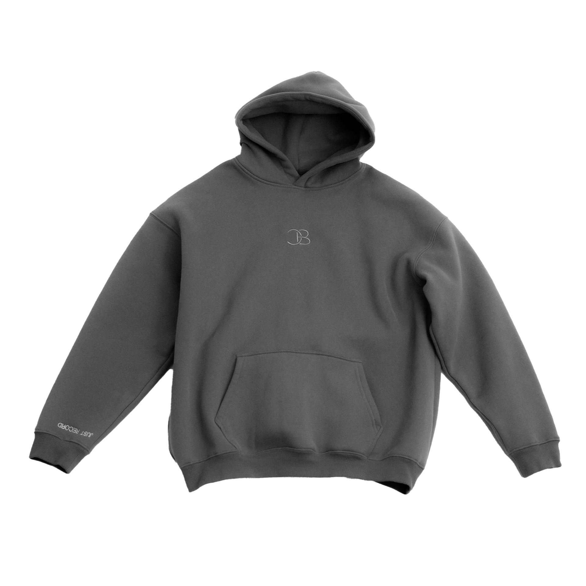 JUST RECORD Hoodie (CHARCOAL)