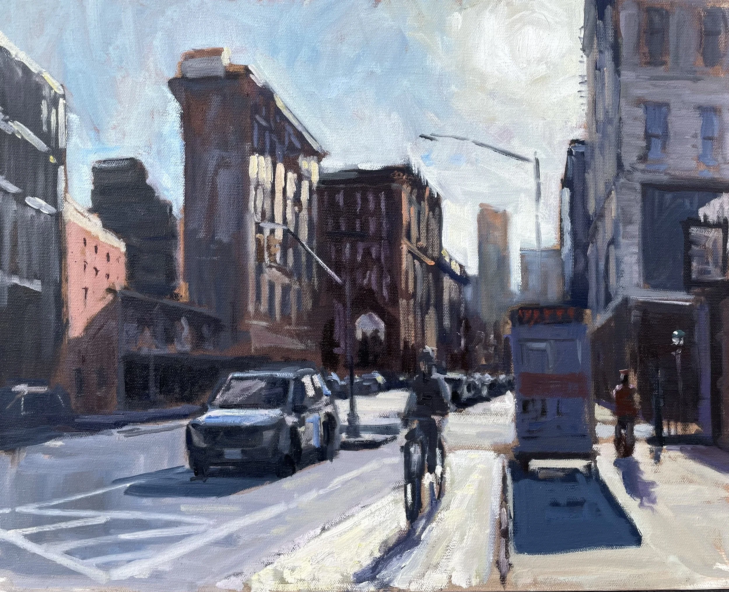 Winter Sun Down Lafayette St NYC