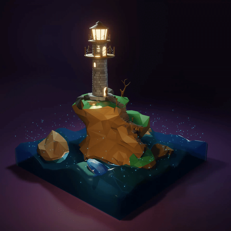 Whale and Lighthouse