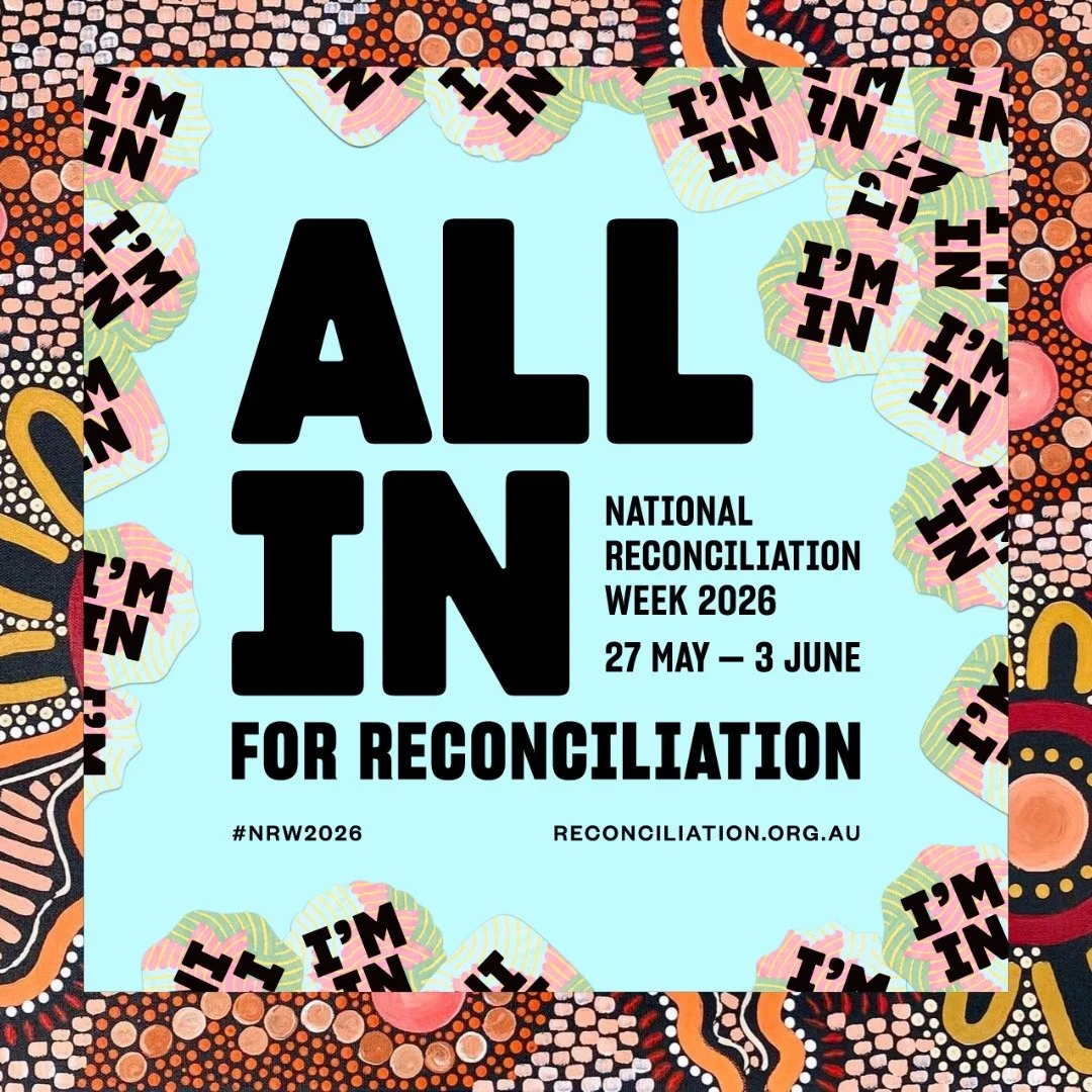 #NRW2026 ...The National Reconciliation Week Theme has been announced for 2026. "All In" and we love it! 
So much so we couldn't decide which color to go with from the resources kit. 
So, here's all three, you decide! 😁 
 
#allin #treaty #