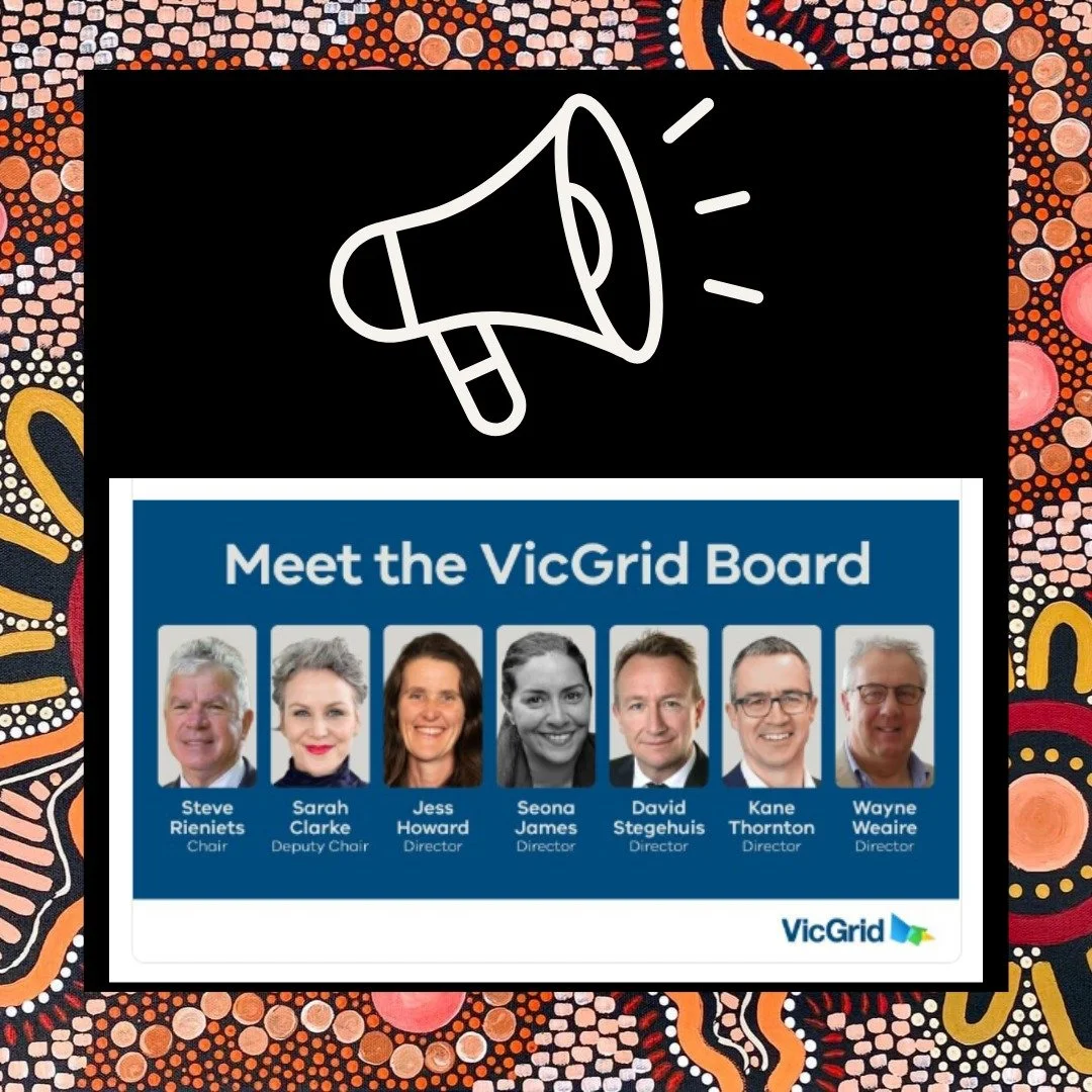 We are super excited to share that our Managing Director Seona James has been announced as a new member to the VicGrid Board!

👉 Head here for the full announcement https://bit.ly/47z82cb

#nrw2026 #allin #NAIDOC2026 #NAIDOCWeek #50YearsofDeadly
#tr