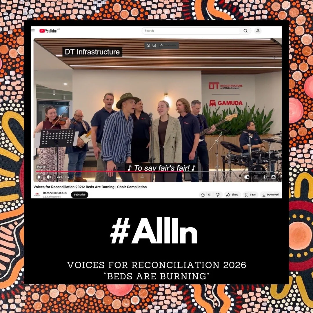 NRW 2026 is in full swing! Take a moment to check out this brilliant compilation of choirs from across our nation performing the banger &ldquo;Beds Are Burning&rdquo; as Voices for Reconciliation 2026. We&rsquo;re so chuffed to see our clients DT Inf