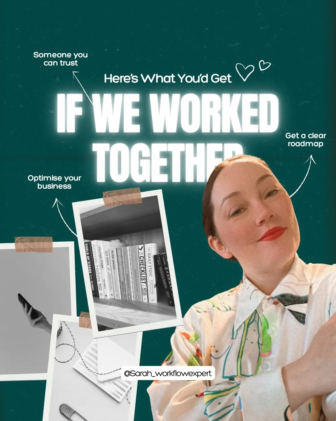 If we worked together, here&rsquo;s what you&rsquo;d get&hellip;

A business that runs smoother, not because I do the work for you, but because I find the gaps, the inefficiencies, and the bottlenecks that are slowing you down. Think of it like defra