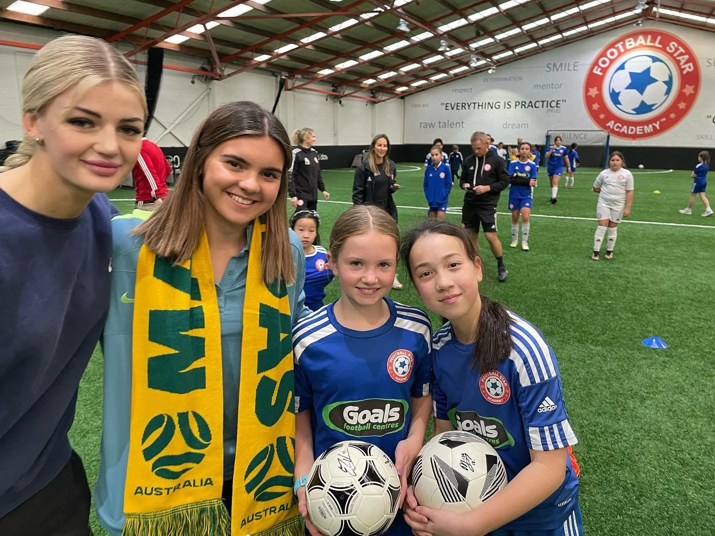 We&rsquo;ve worked hard today to find a range of talent, colour and movement for a day of live crosses into #abcnewsbreakfast - thanks to the ABC team for coming along and the @footballstaracademy_aus for their commitment to promoting women&rsquo;s s