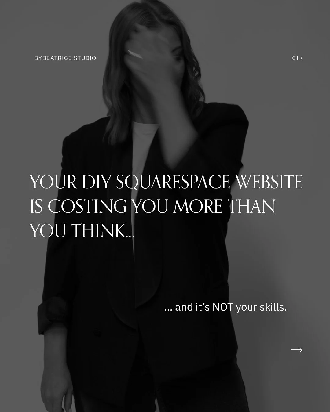 Brutally honest truth:

That &ldquo;I&rsquo;ll do it myself&rdquo; website? It&rsquo;s quietly draining your time, energy, and sanity &mdash; while your dream clients click away.

You&rsquo;ve spent nights tweaking that Squarespace template, fixing p