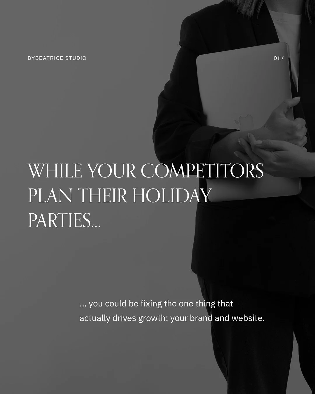 While your competitors plan their holiday parties&hellip; you&rsquo;re quietly building the brand they&rsquo;ll notice in January.

December is your advantage. The month where thoughtful founders reset, refine, and rise.

If your website feels DIY&he