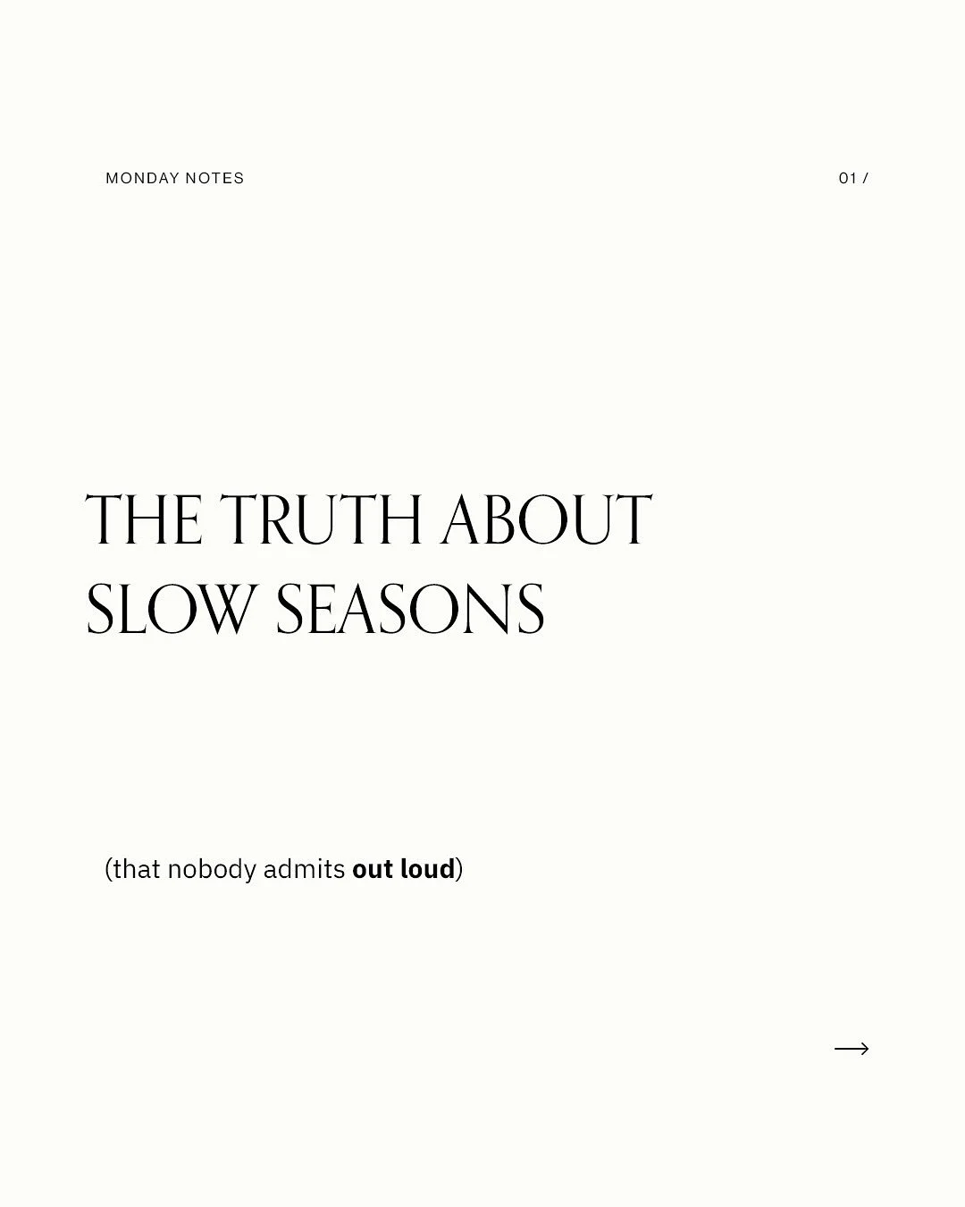 Slow seasons aren&rsquo;t a red flag.

They&rsquo;re a reset button disguised as a drought.

Most people panic when business quiets down.

But the ones who grow?
They treat slow seasons like a secret advantage.

This is the window where you rebuild t
