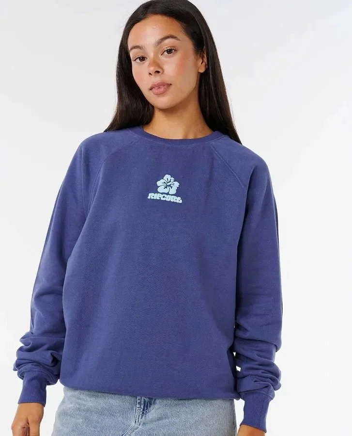 Rip Curl Luxe Surf Raglan Relaxed Crew - Navy.jpeg